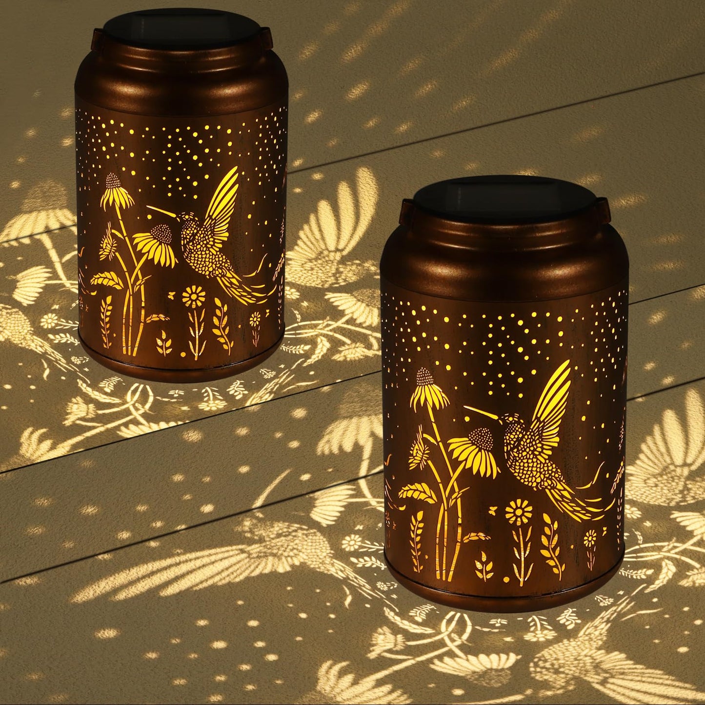 2 Pack Solar Lanterns Outdoor Waterproof N30