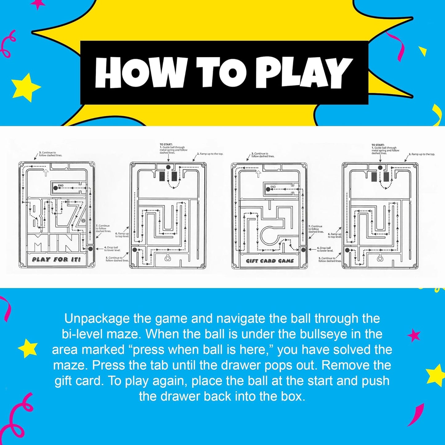 BILZ® Super Maze | Gift Card Puzzle Game for Ages 8+ 62