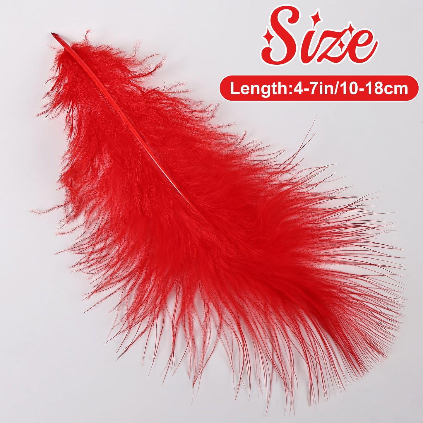 Fluffy Turkey Marabou Feathers 100pcs for Craft Dream Catcher Decoration - 4-7Inches Natural Feathers (Green) BST220