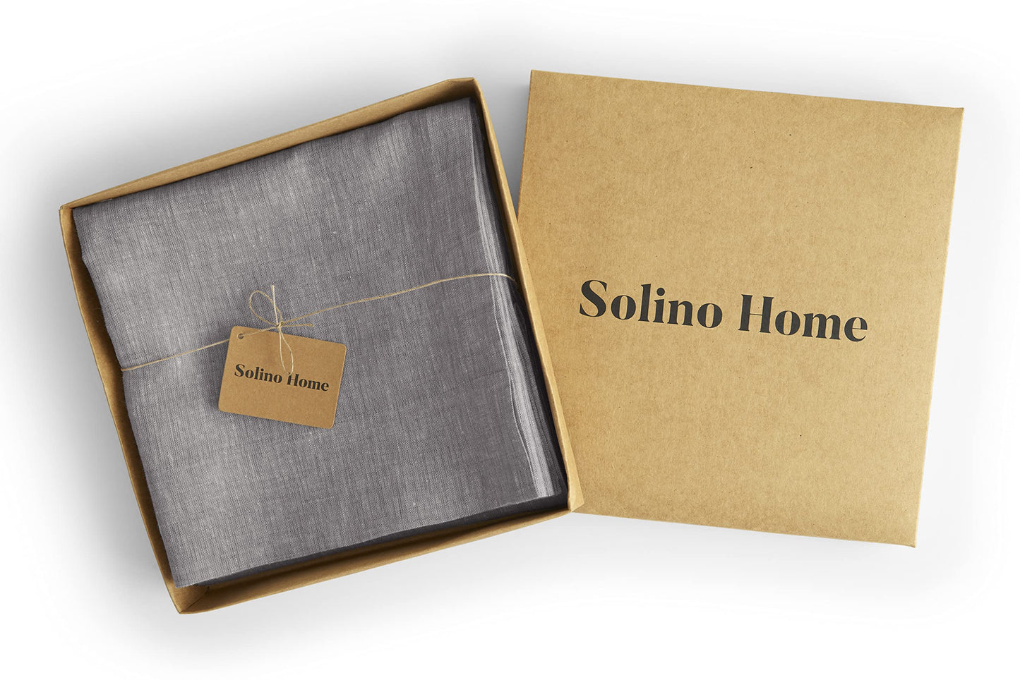 Solino Home 100% Pure Linen Curtain Panel Ivory, Linen Curtain 52 x 54 in | Drapery Panels a light filtering panel for any room, handwoven textured linen, rod pocket top, OEKO-TEX Certified, gift ready BST326SOLH