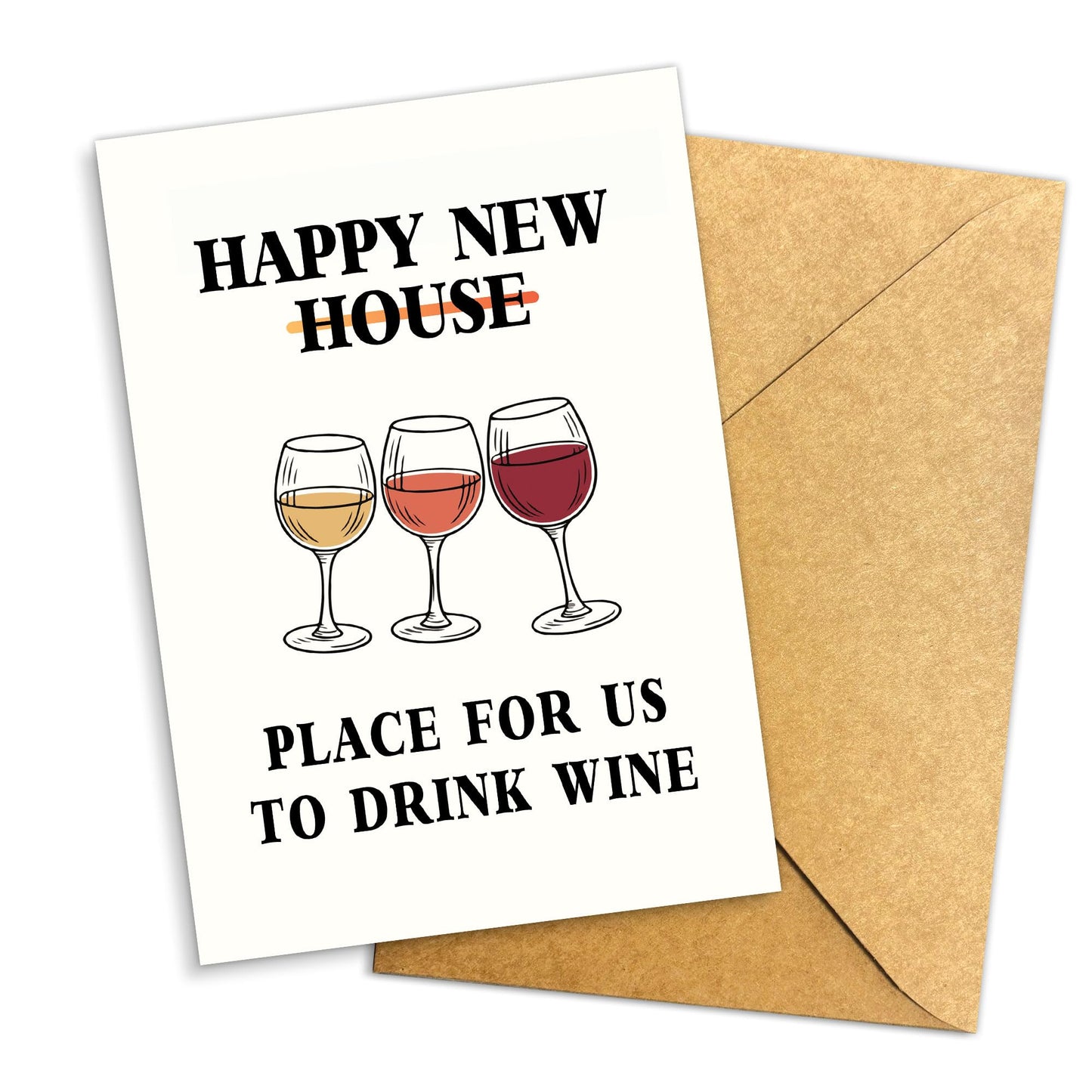 Congrats on Your New Home Housewarming Greeting with Gold Lettering and Key Design, Funny Congratulations Gift for New Homeowners, First-Time Buyers, Friends, Neighbors, Real Estate Clients Single 5.3''x8'' with Envelope BST326L