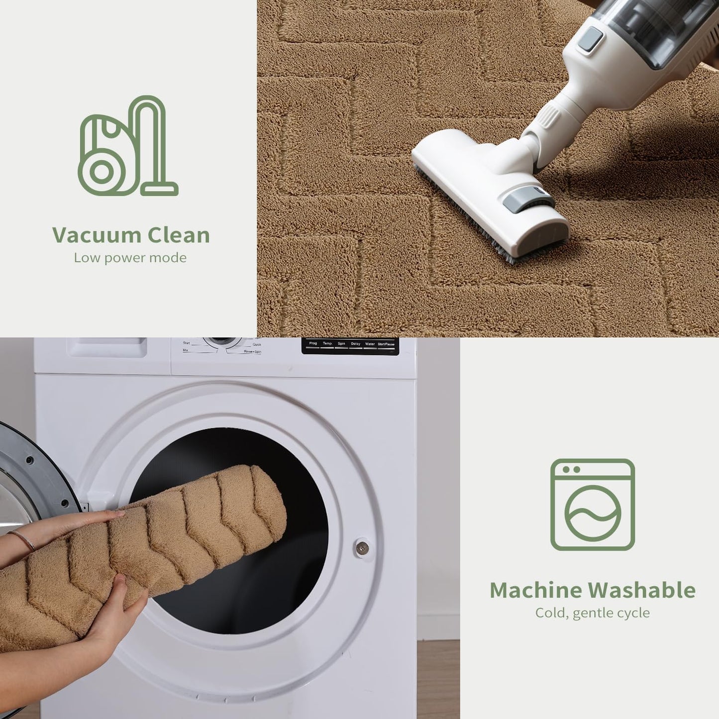 Stiio Bathroom Rugs, Bath Mats for Bathroom, Extra Soft and Water Absorbent, Non Slip Washable Mat for Floor, Tub and Shower, Front Door Entrance Inside Doormat, 24x35 Inches Brown BST202