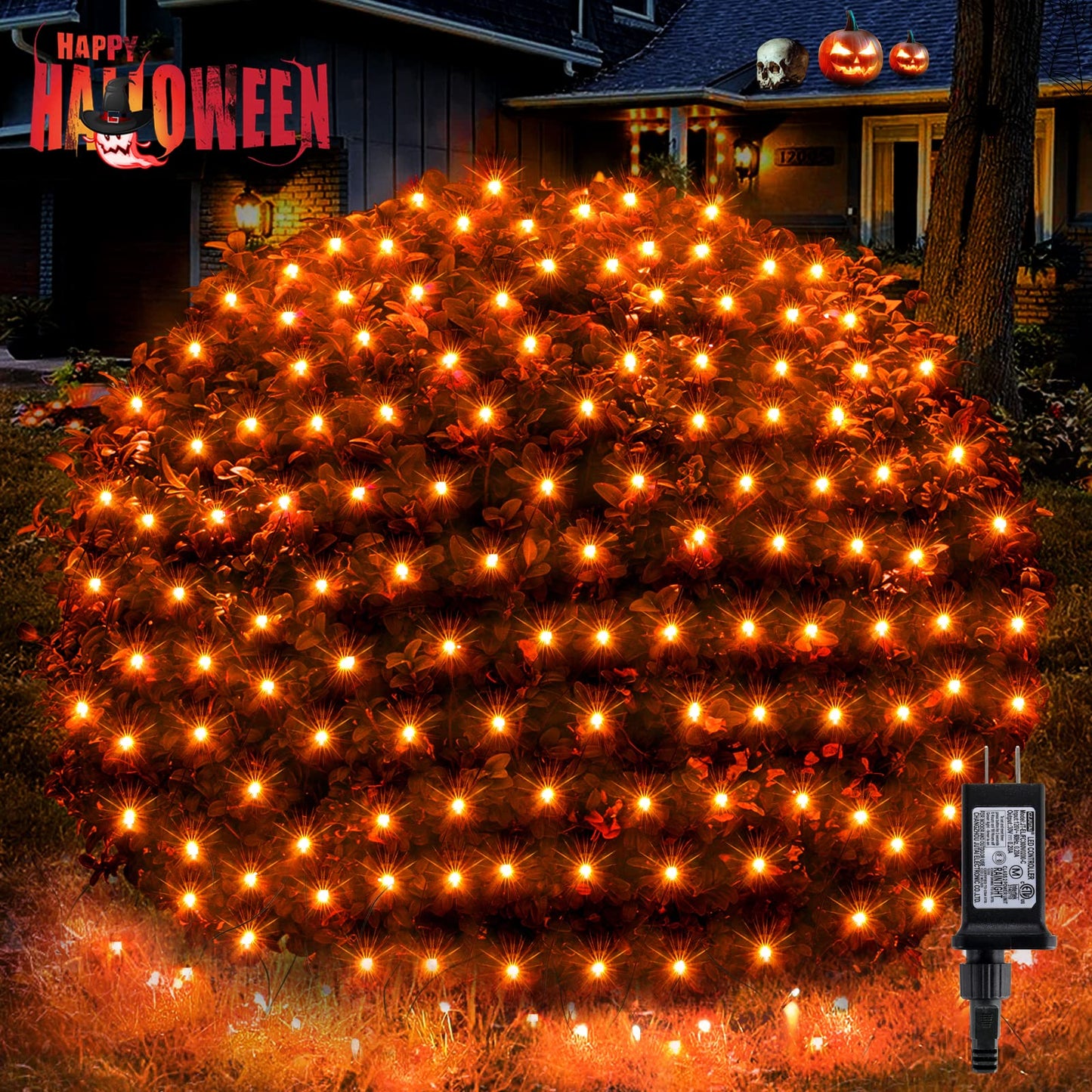 BlcTec Christmas Lights Outdoor 360 LED 9.8ft x 6.6ft Christmas Net Lights with 8 Modes RD12