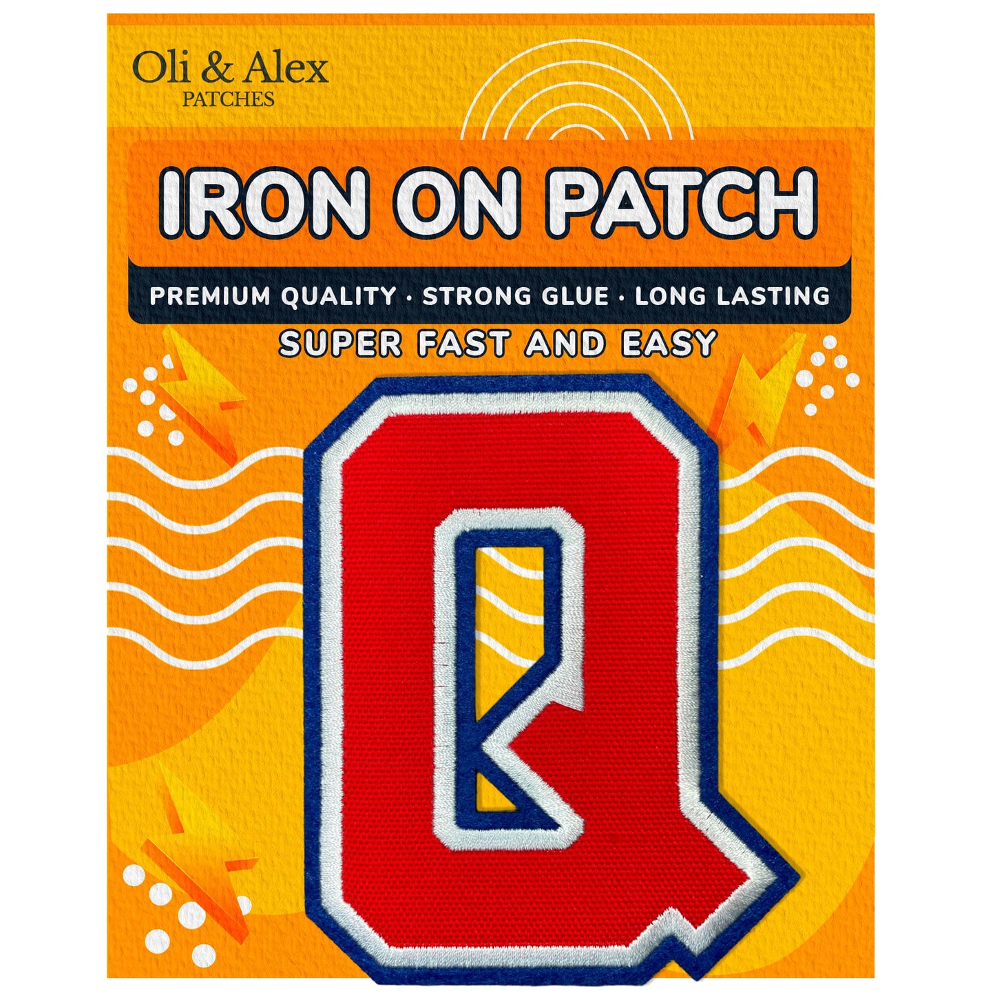 Iron On Letters Patches Premium Quality - Letter for Clothing - Varsity Patch Transfer for Clothes - Embroidered Letters Patches for Jersey Jackets - Sew on Appliques Red BST220