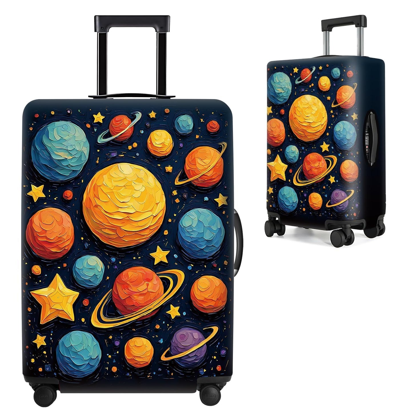 Colorful Abstract Art Luggage Cover – Vibrant Woman Face Design Suitcase Protector – Fits 32 to 34 Inch Travel Luggage,XL BST202