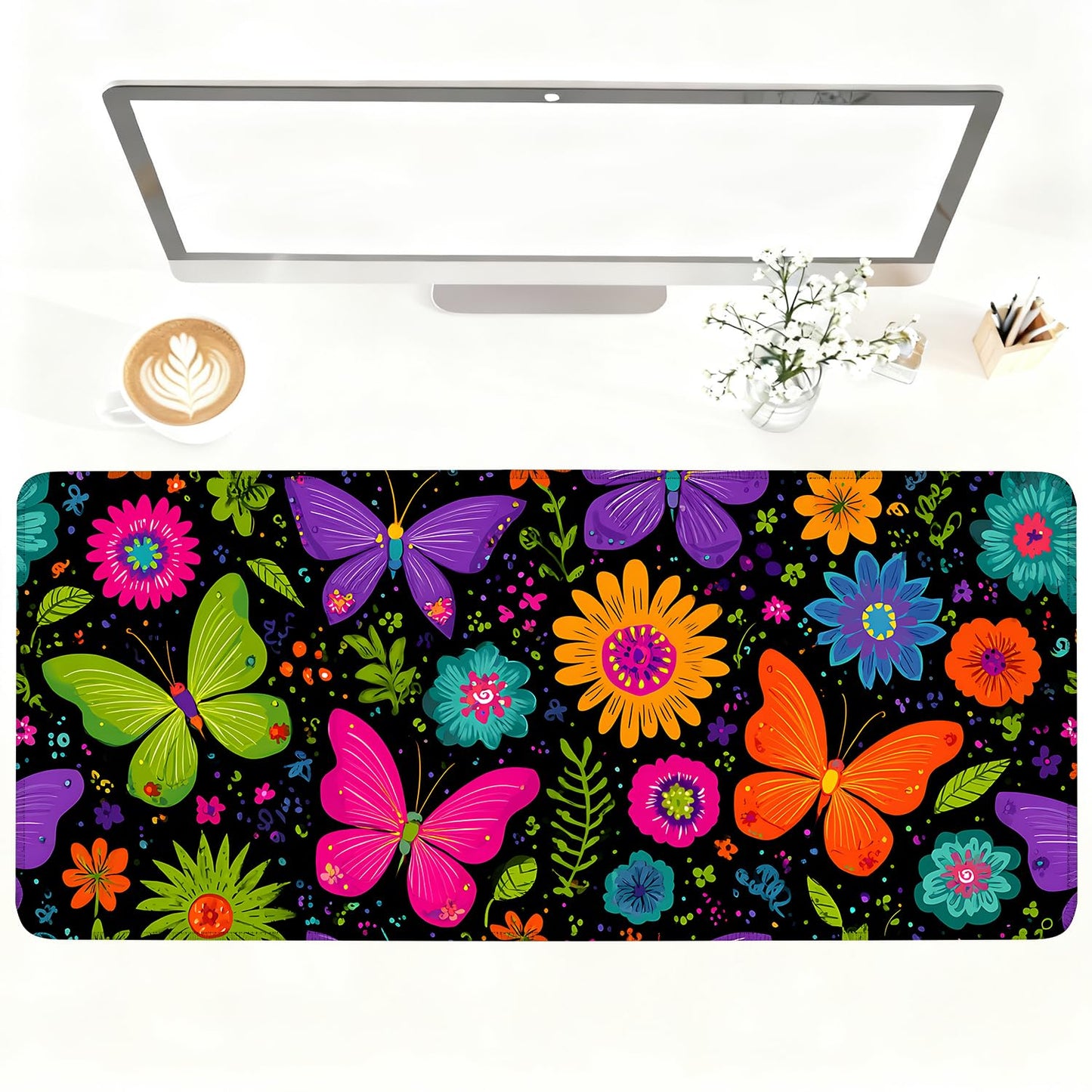 Mouse Pad Gaming Mousepad 31.5 x 11.8in Large Mouse Pad for Keyboard and Mouse with Anti-Slip Rubber Base, Keyboard Pad XL Mouse Mat for Home and Office,Snowy Forest WN420