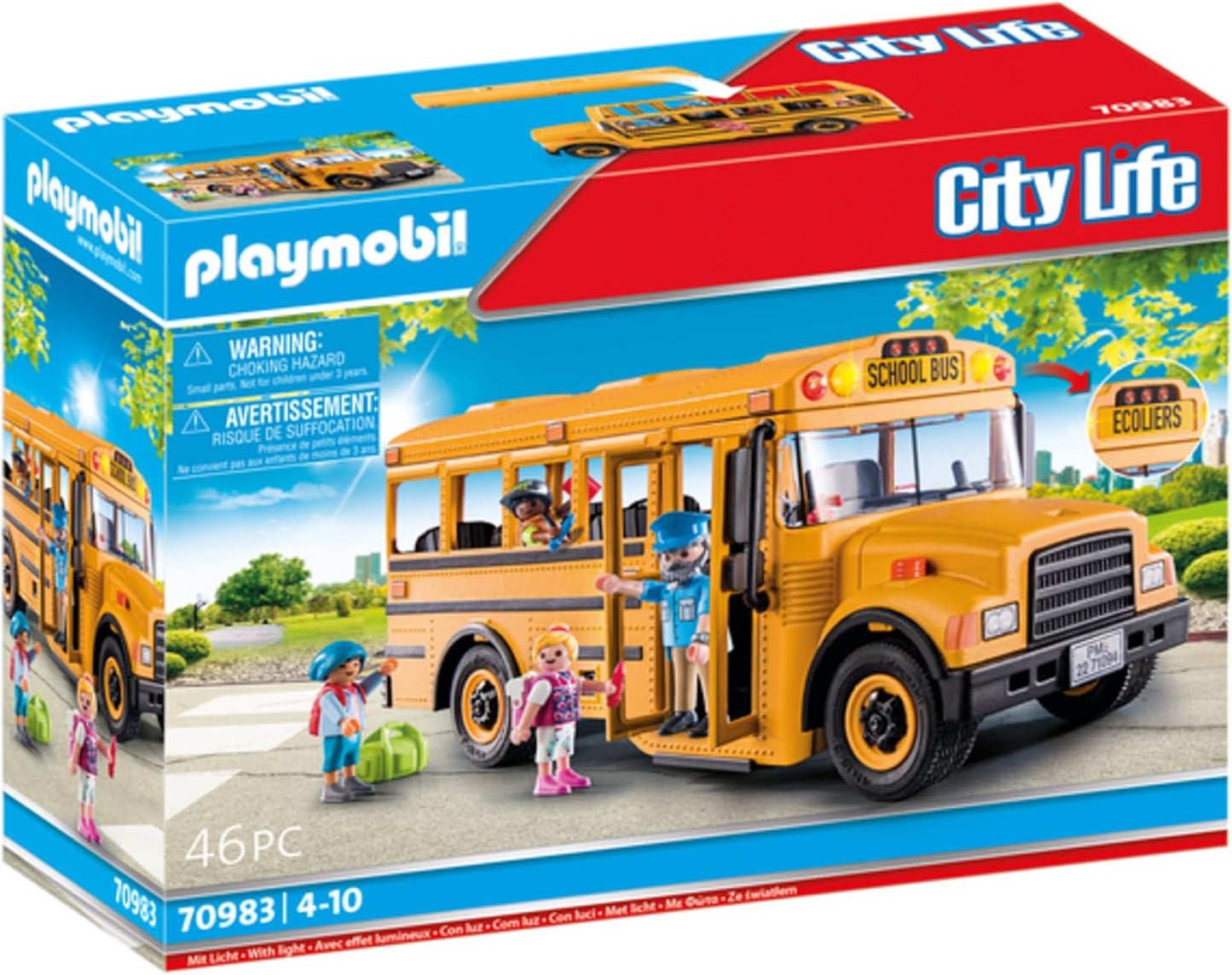 Playmobil School Bus with Accessories and 4 Figures 62