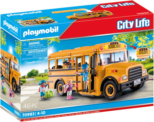 Playmobil School Bus with Accessories and 4 Figures 62