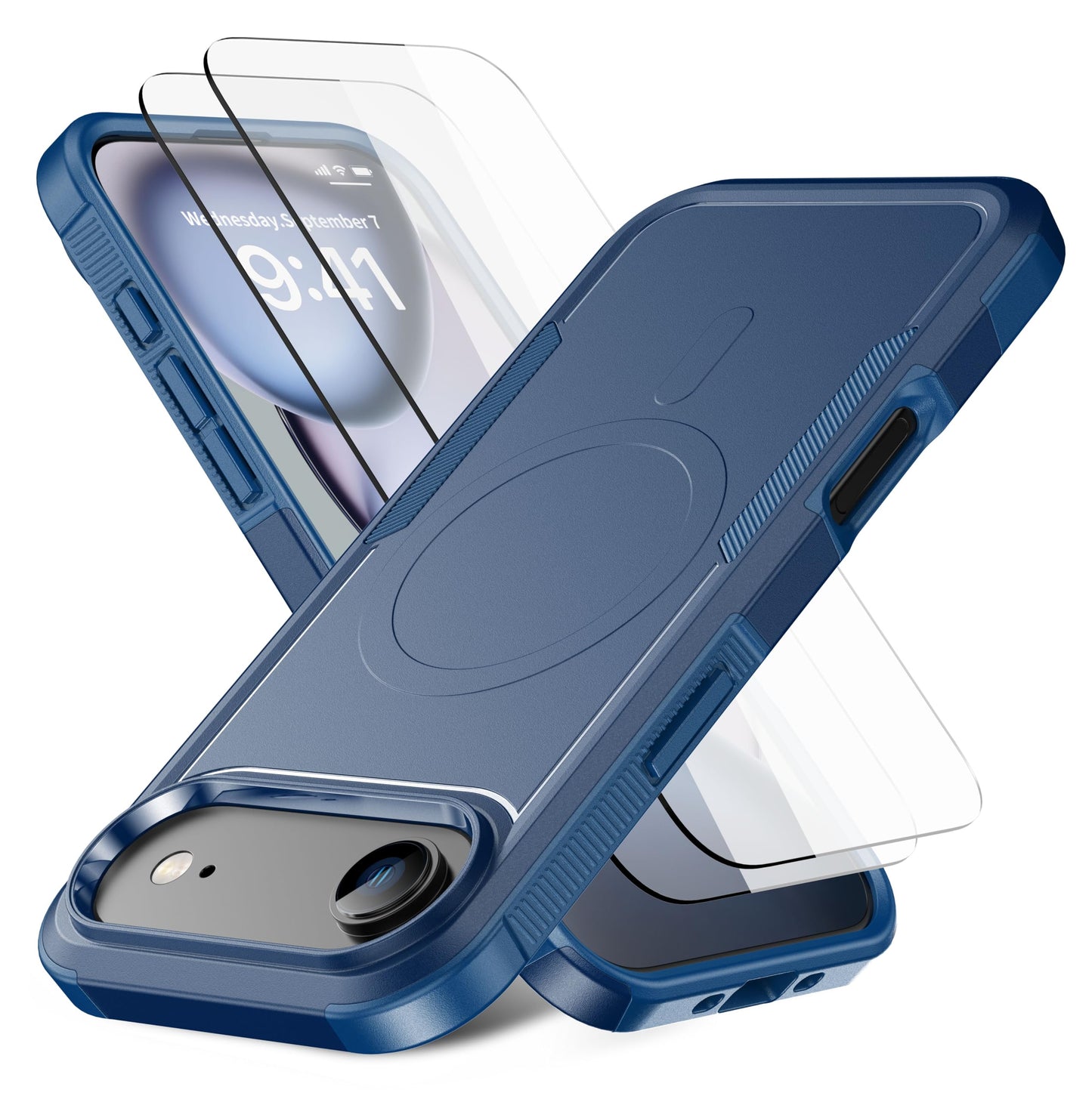 Magnetic for iPhone 17 Air Case [Compatible with MagSafe] [Shockproof] [Heavy Duty Protection] Pocket-Friendly & Tough Non-Slip Protective Phone Cover for iPhone 17Air 6.6", Black WN420