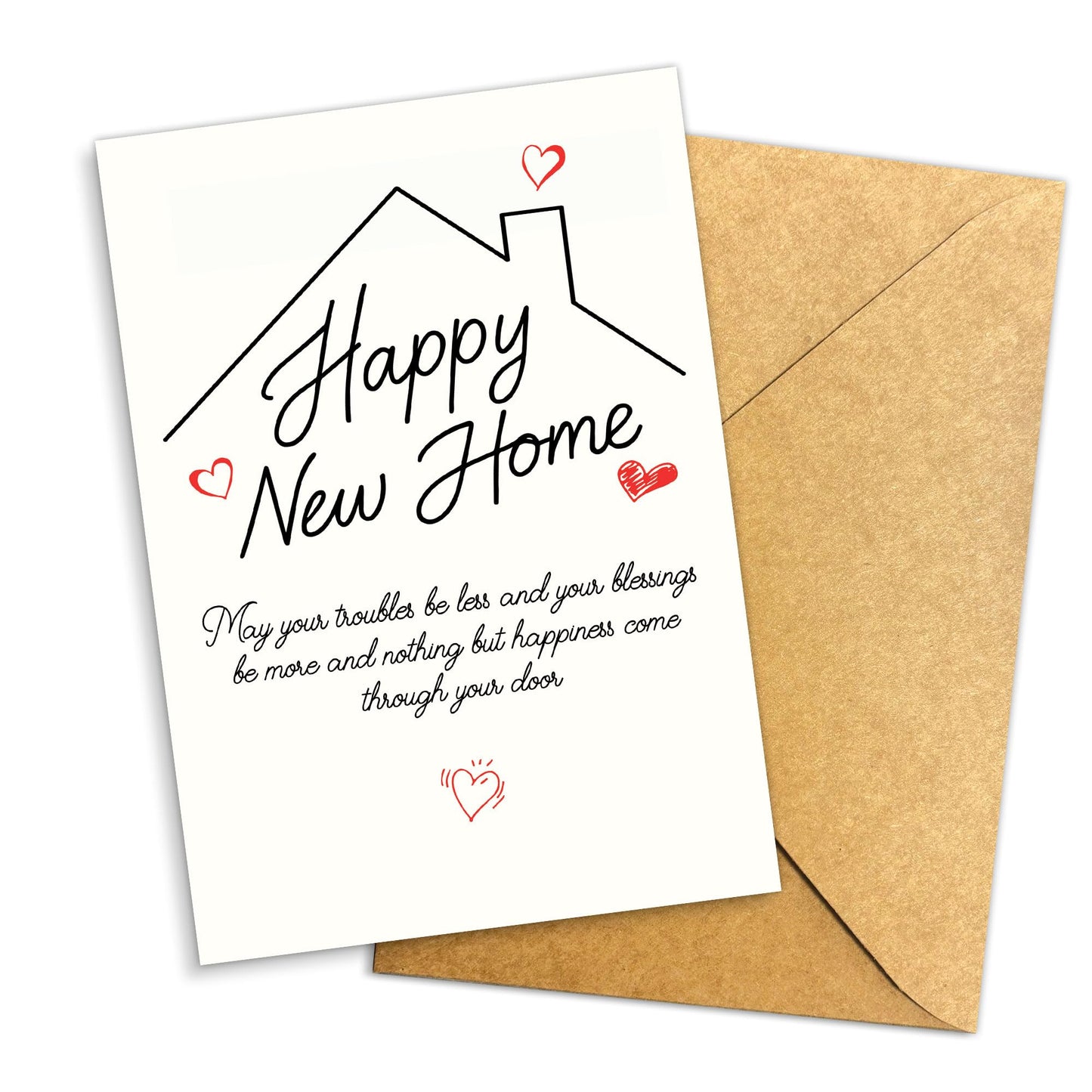 Congrats on Your New Home Housewarming Greeting with Gold Lettering and Key Design, Funny Congratulations Gift for New Homeowners, First-Time Buyers, Friends, Neighbors, Real Estate Clients Single 5.3''x8'' with Envelope BST326L