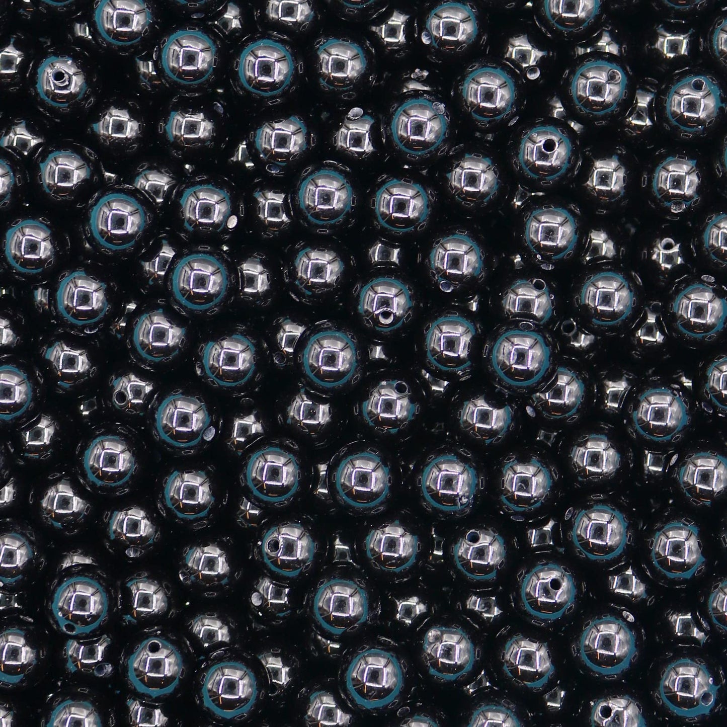 600 Pieces Black Beads for Jewelry Making, Bulk 6mm Colorful Acrylic Beads, Acrylic Round Loose Ball Beads with 1.5mm Hole for Bracelets Necklaces Earring Making Supplies BST220