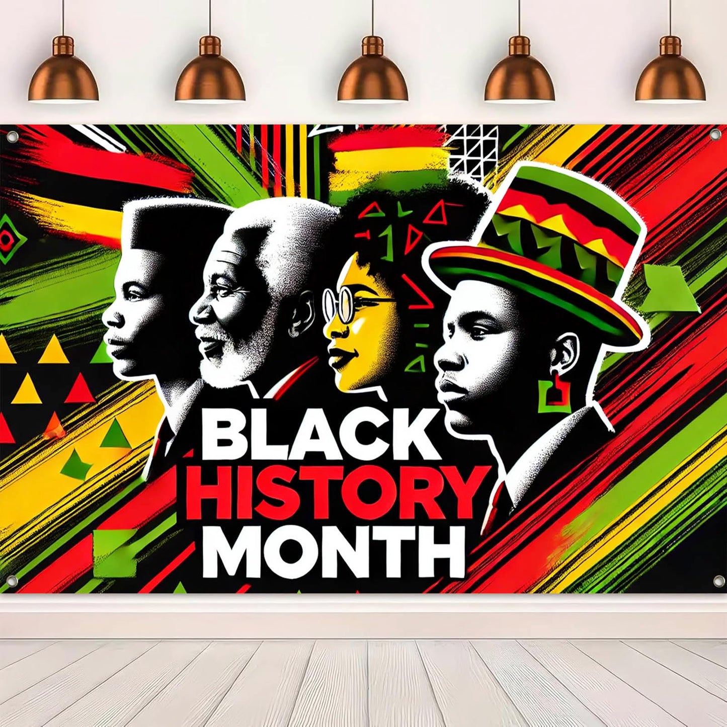 HOMETITUTE Black History Banner African Culture Power Decorations 71 x 43 Inch BST326H
