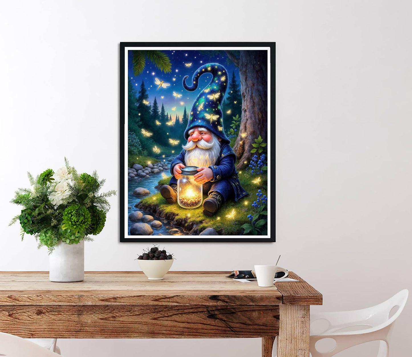 Diymood DIY 5D Diamond Art Painting Dragon Kits for Adults, Paint with Diamond Art Animal Full Drill Round Canvas Embroidery Mosaic Beginner Home Wall Decor Gift 12x12 inch C20 BST220