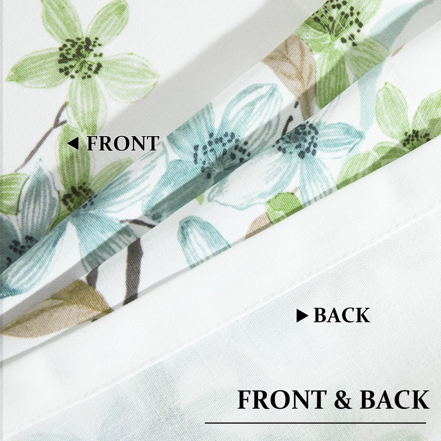 Leeva Farmhouse Kitchen Valances for Windows, Watercolor Blossoming Floral Print Curtains, Soft Faux Linen Curtain Toppers and Valances for Bedroom, 60 x 14 Inch, Brown & Grey, 1 Panel BST220