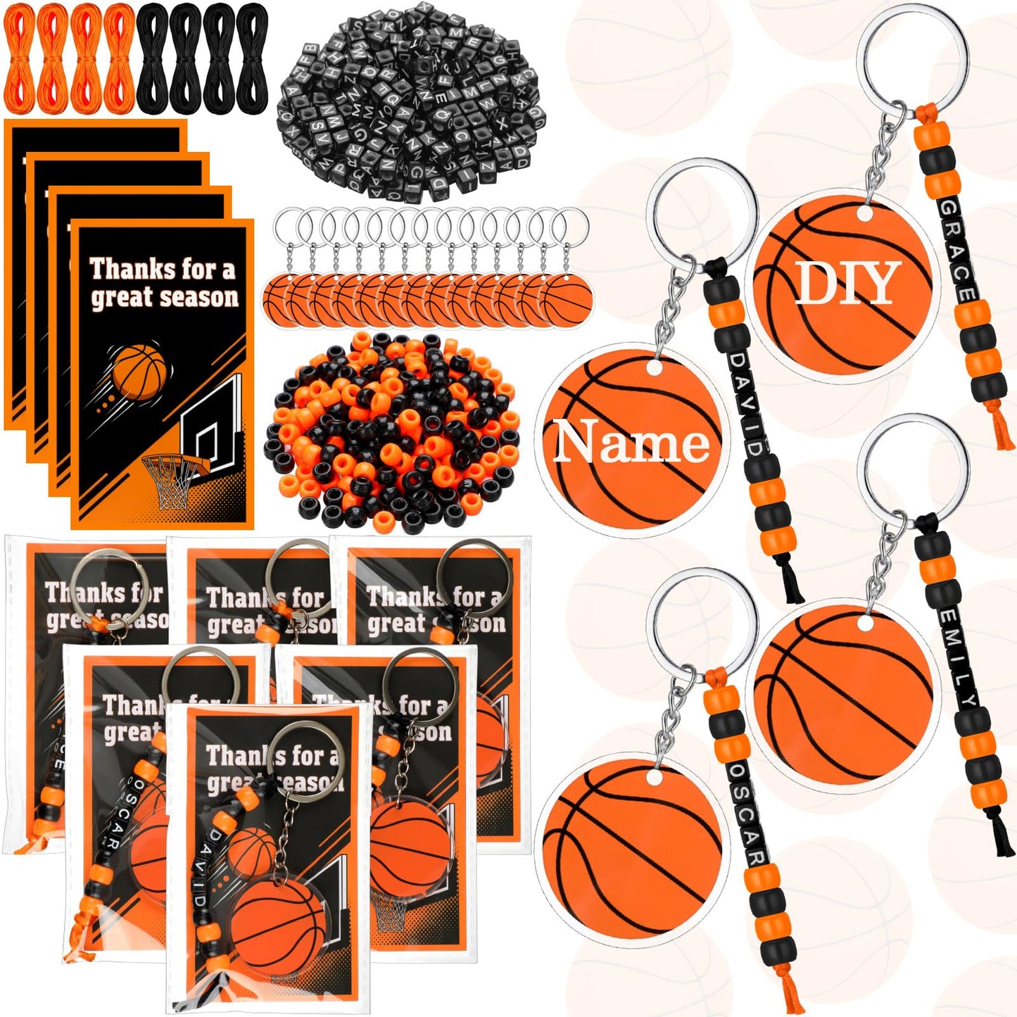 Suncalla 984 Pcs 24 Set Dinosaur Nugget Keychain Making Kit DIY Valentine's Key Chain Crafts Bead Adjustable Letter Beads Cards Strings Kit Gift Backpack Accessories Party Favors(Cute Color) WN420