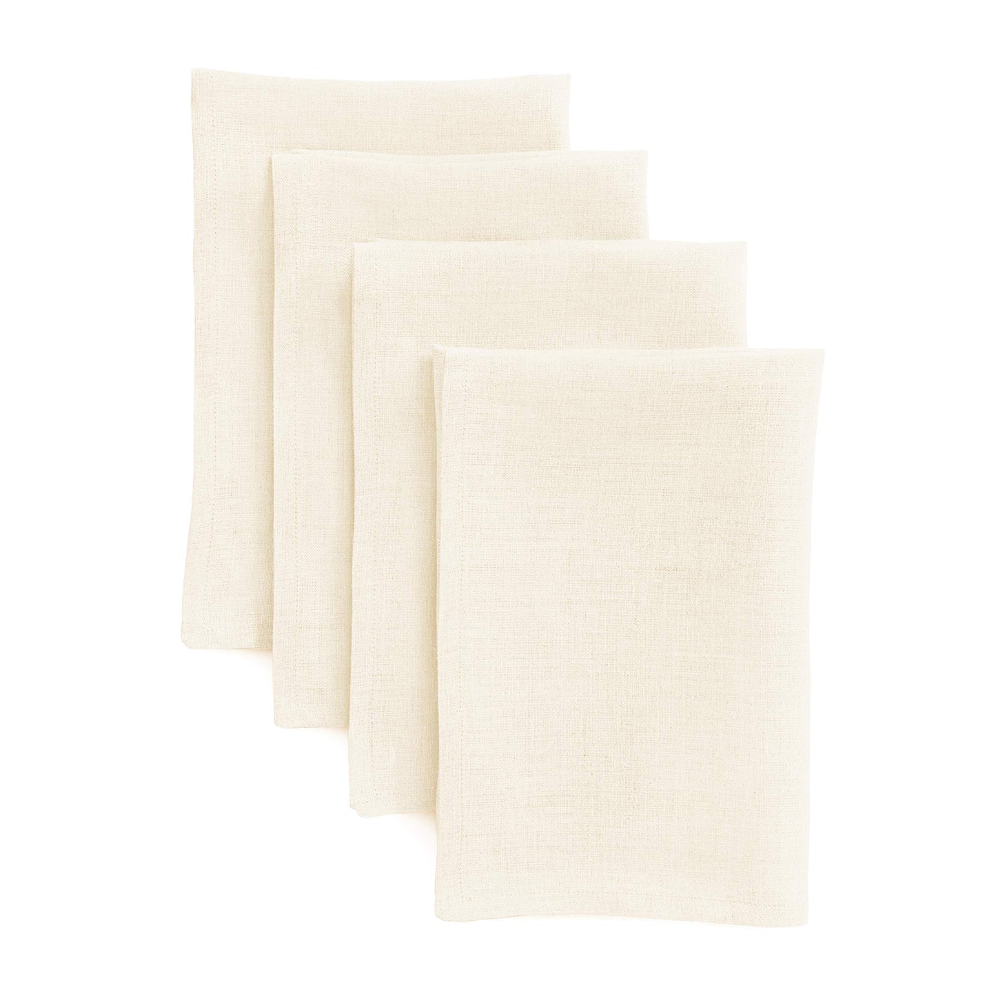 Solino Home 100% Linen Square Placemats White, Fete 14 x 14 in, Set of 4 | Square Table Mats square place settings for daily and festive dining; neatly mitered corners; Pure Linen; OEKO-TEX Certified BST326SOLH