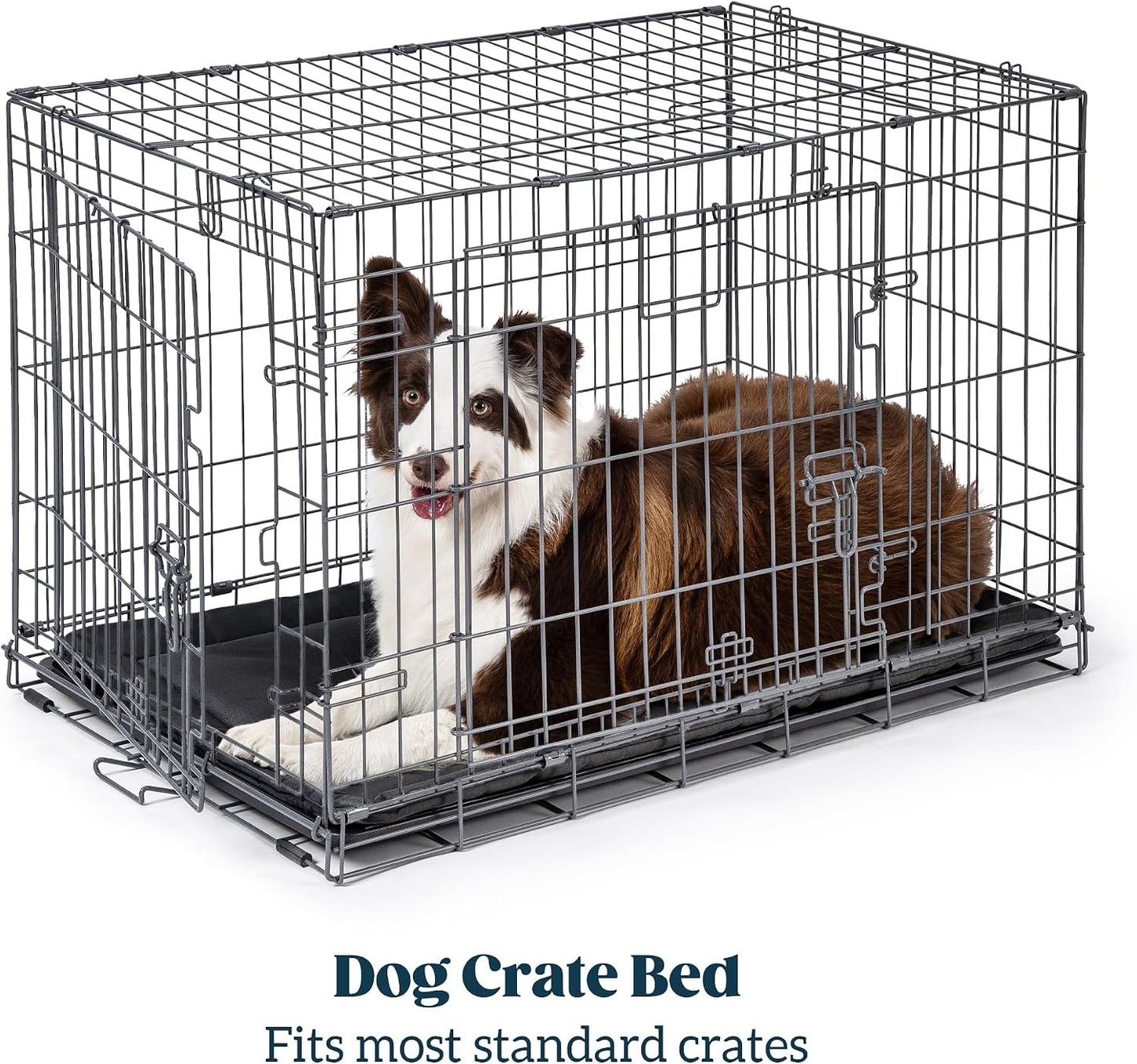 PELZIN Cybarmour Chew Proof Dog Crate Pad - Outdoor Indestructible Dog Bed - Tough - Potable - Machine Washable - Water & Dirt-Resistant - Jumbo Breeds & Fits 54-Inch Crate - 53"x35", Black WN420