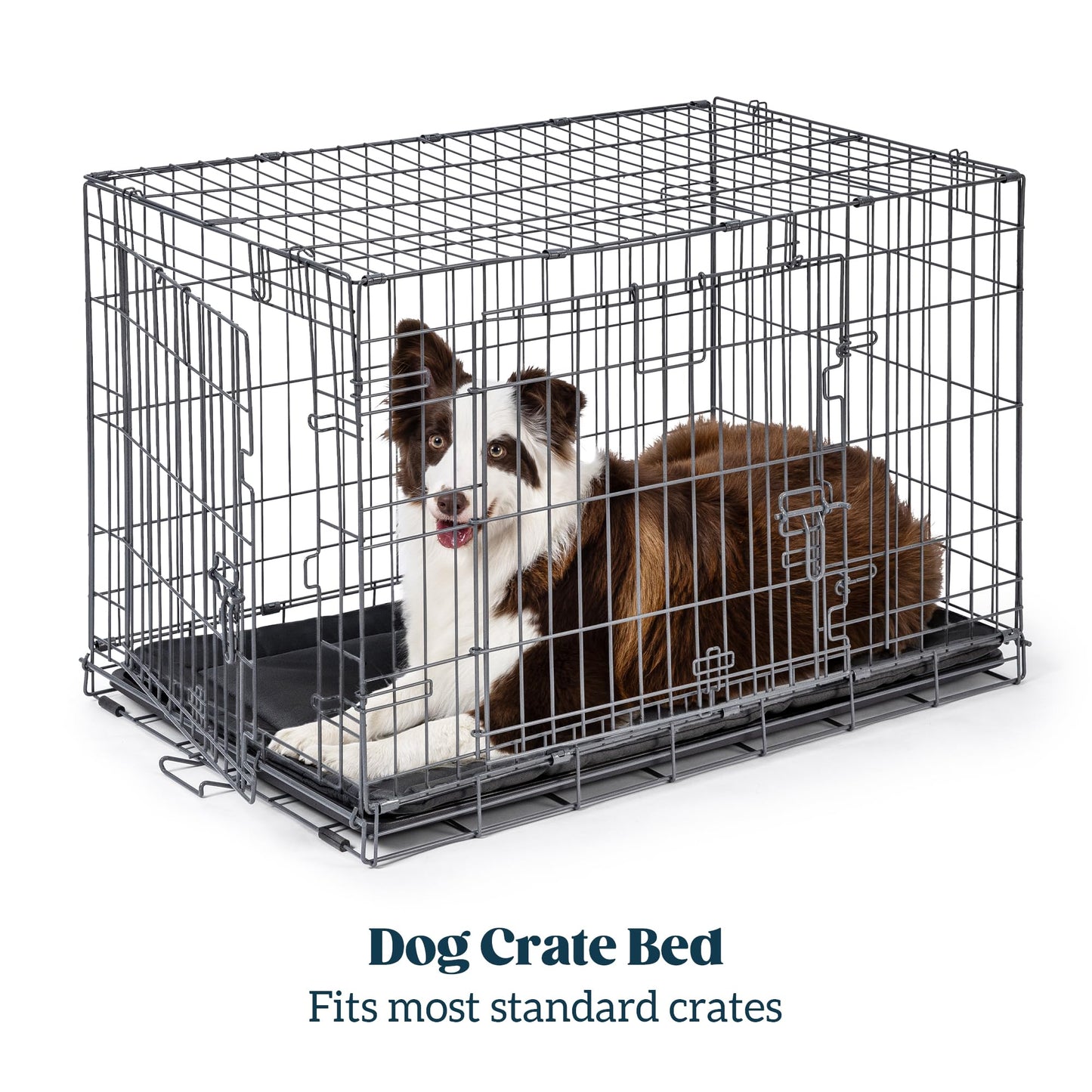 PELZIN Cybarmour Chew Proof Dog Crate Pad - Outdoor Indestructible Dog Bed - Tough - Potable - Machine Washable - Water & Dirt-Resistant - Jumbo Breeds & Fits 54-Inch Crate - 53"x35", Black WN420