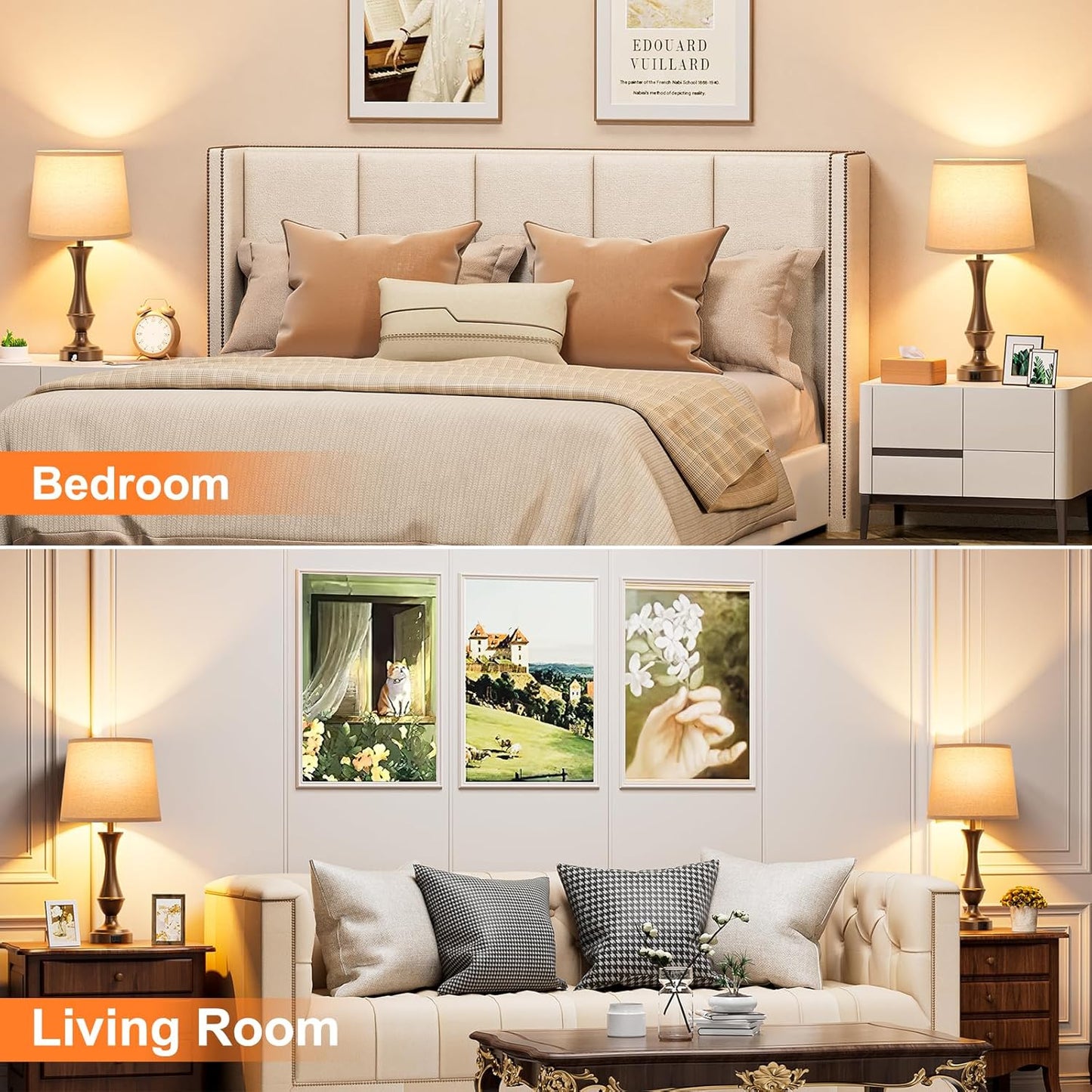 TABLE LAMPS Seealle Upgraded Touch Lamps for Night Stands 47