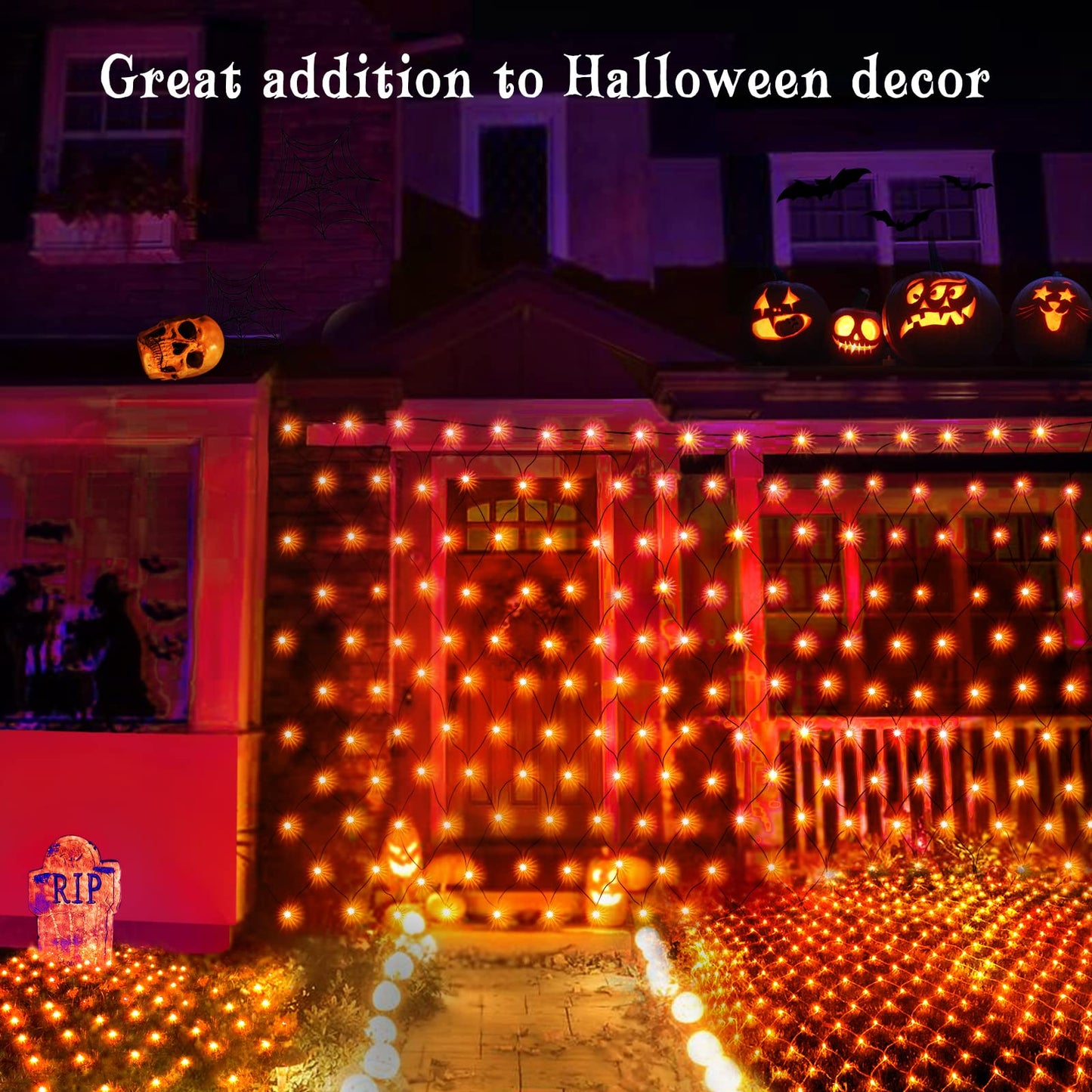 BlcTec Christmas Lights Outdoor 360 LED 9.8ft x 6.6ft Christmas Net Lights with 8 Modes RD12