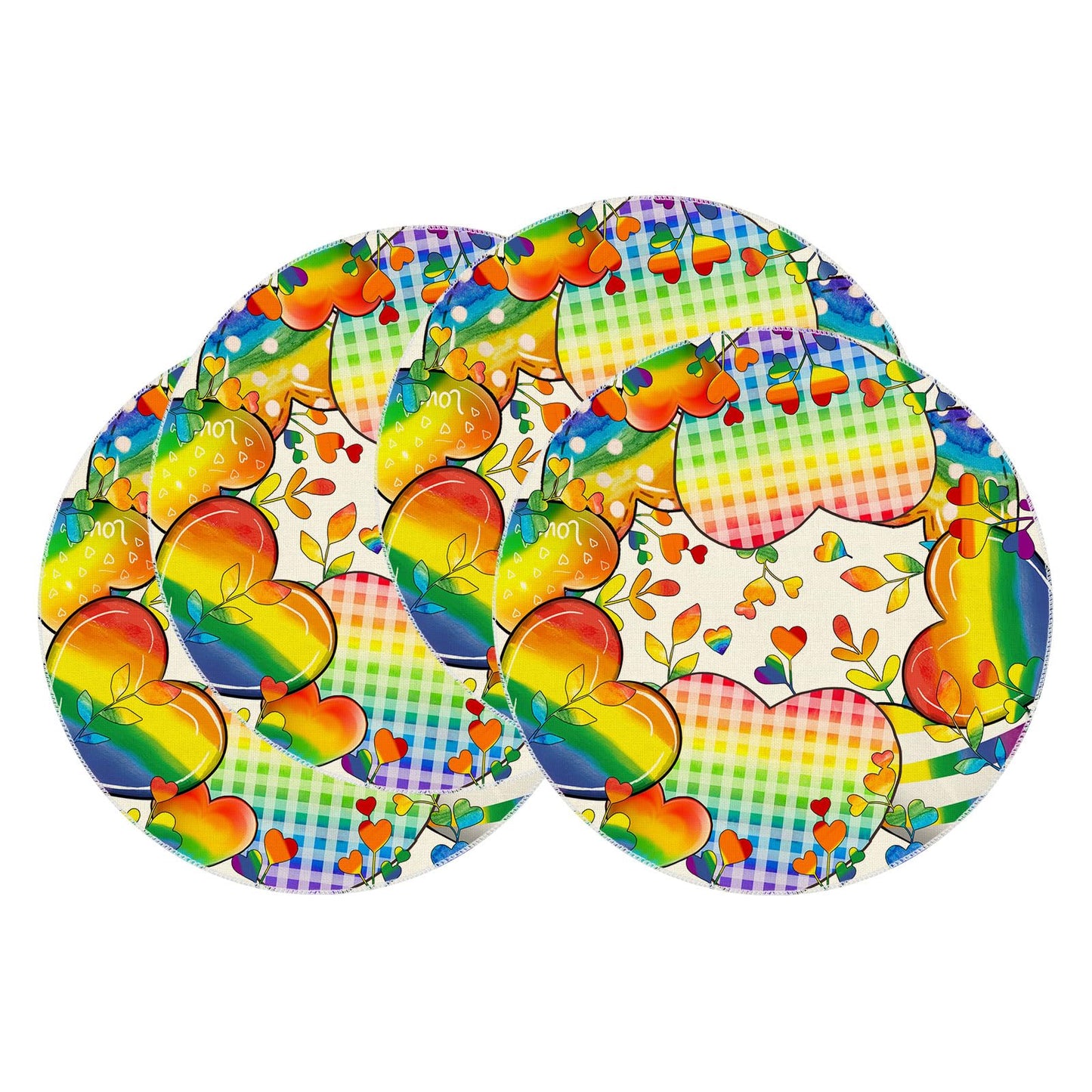 XCHI Love Heart Rainbow LGBTQ Pride Day Table Runner Inclusion Gay Equality Table Decoration for Party Home Kitchen Dining Holiday Decor 13x72 Inch BST326L