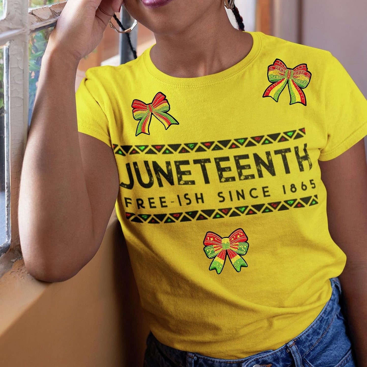 9Pcs Juneteenth Iron on Patches, Juneteenth Style Embroidered Patches DIY Craft Gifts for Women, Bow Iron on Patches for Clothes, Backpacks, Hats, Jeans, T-Shirts, Vest BST326L