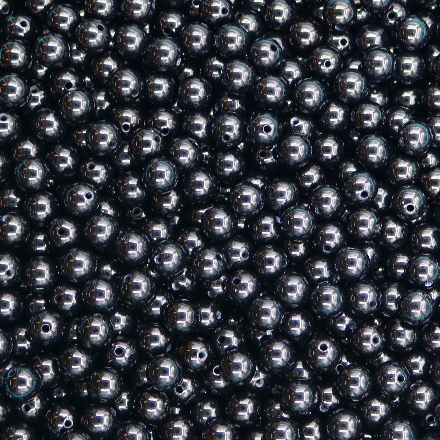 600 Pieces Black Beads for Jewelry Making, Bulk 6mm Colorful Acrylic Beads, Acrylic Round Loose Ball Beads with 1.5mm Hole for Bracelets Necklaces Earring Making Supplies BST220