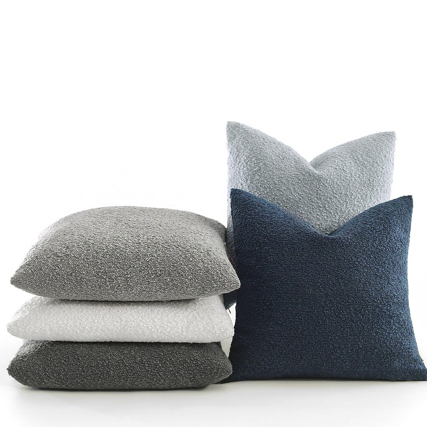 18x18 Boucle Throw Pillow Covers, Set of 2, Camel BST202