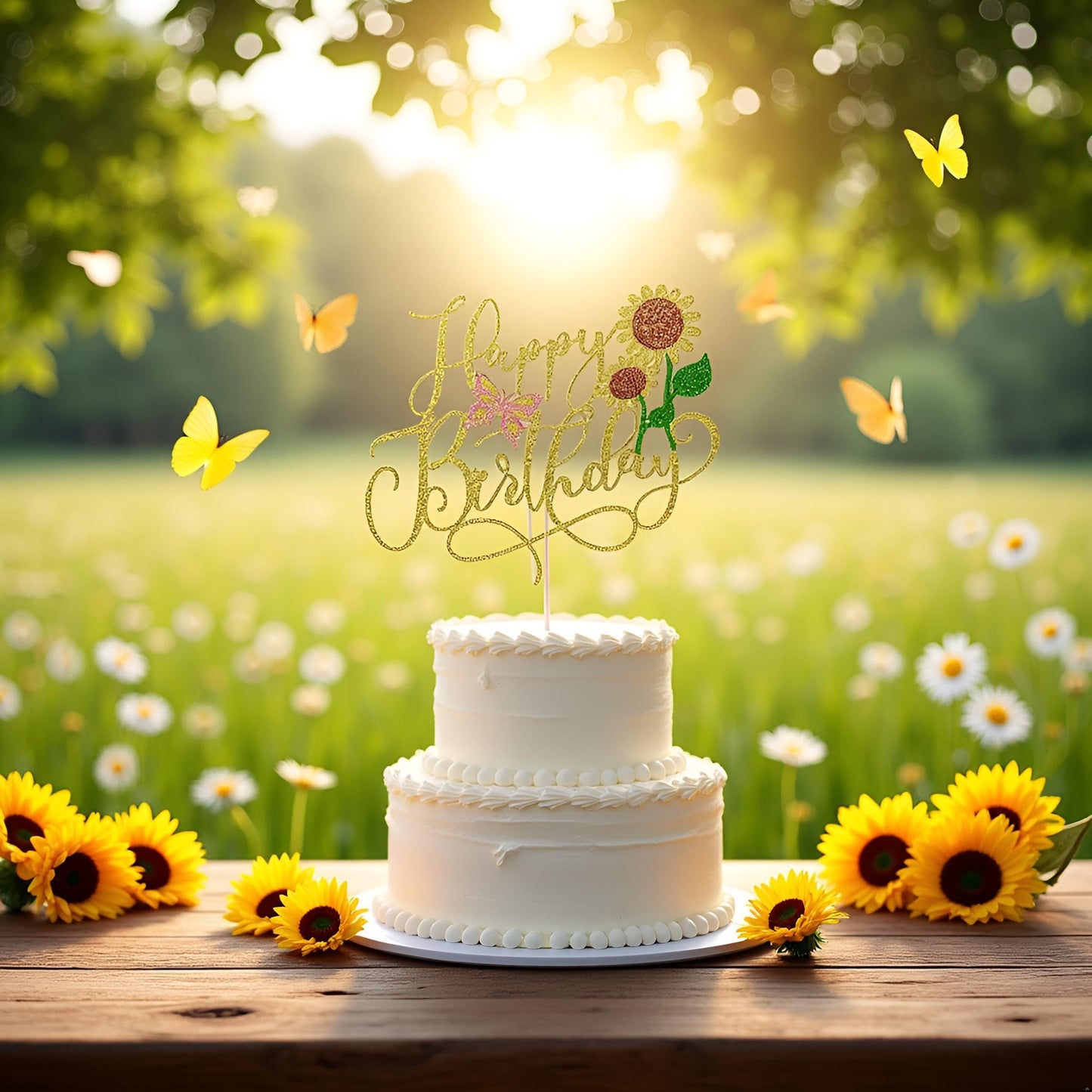 Sleyberoy ‌Officially Retired Cake Topper - Fishing Cake Topper, Gone Fishing Fisherman Themed Retirement Party Supplies WN420