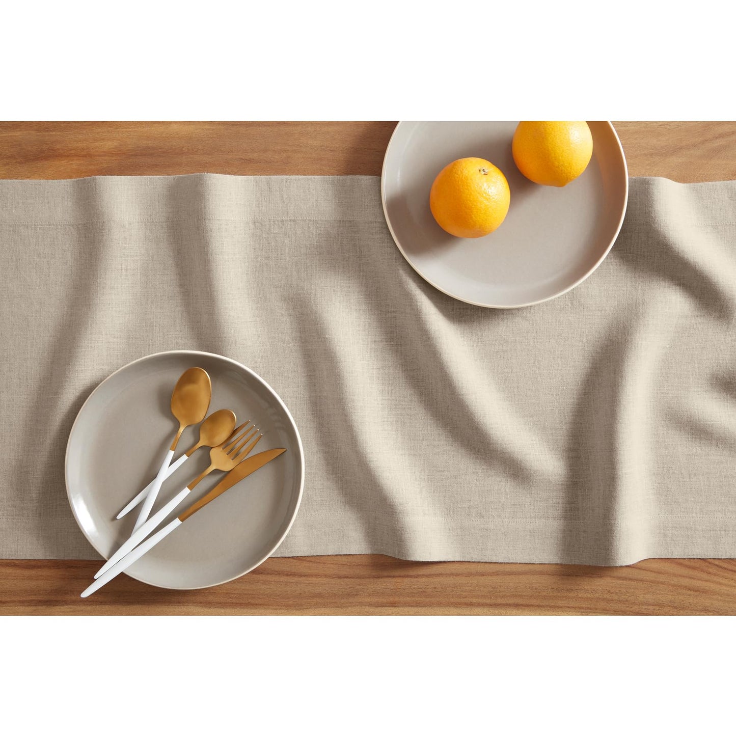 Solino Home 100% Pure Linen Dining Table Runner Cordovan, Sonoma 14 x 48 in | Table Runners for coffee tables, entryway tables and layered dresser styling | prewashed, relaxed drape | OEKO-TEX Certified BST326SOLH