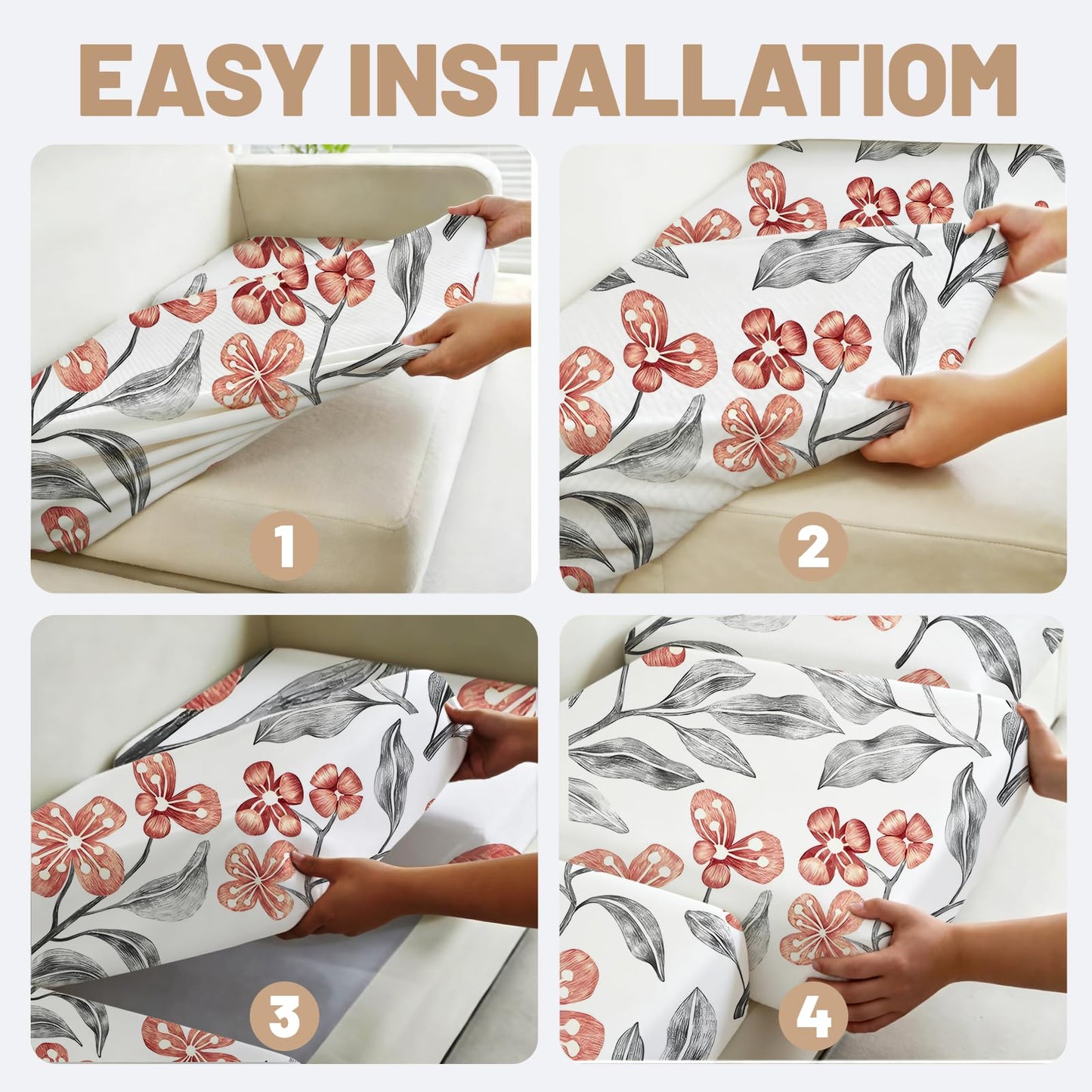 Stretch Couch Cushion Covers for Individual Sofa Seat Cushion,Washable Slipcover for Chair Loveseat Sofa,Furniture Protector Cushion Sofa Cover(Backrest or Seat) BST326H