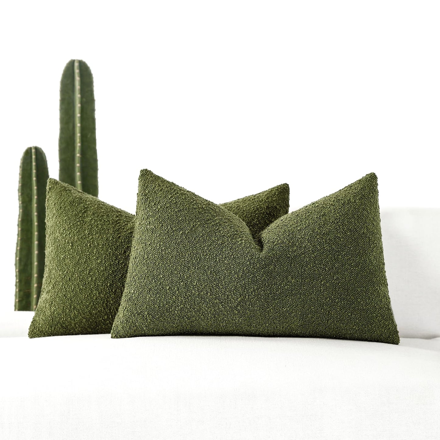 18x18 Boucle Throw Pillow Covers, Set of 2, Camel BST202