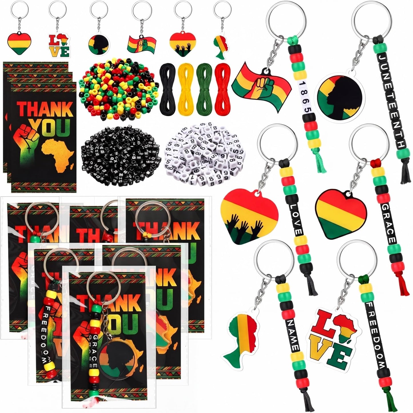 Suncalla 984 Pcs 24 Set Dinosaur Nugget Keychain Making Kit DIY Valentine's Key Chain Crafts Bead Adjustable Letter Beads Cards Strings Kit Gift Backpack Accessories Party Favors(Cute Color) WN420