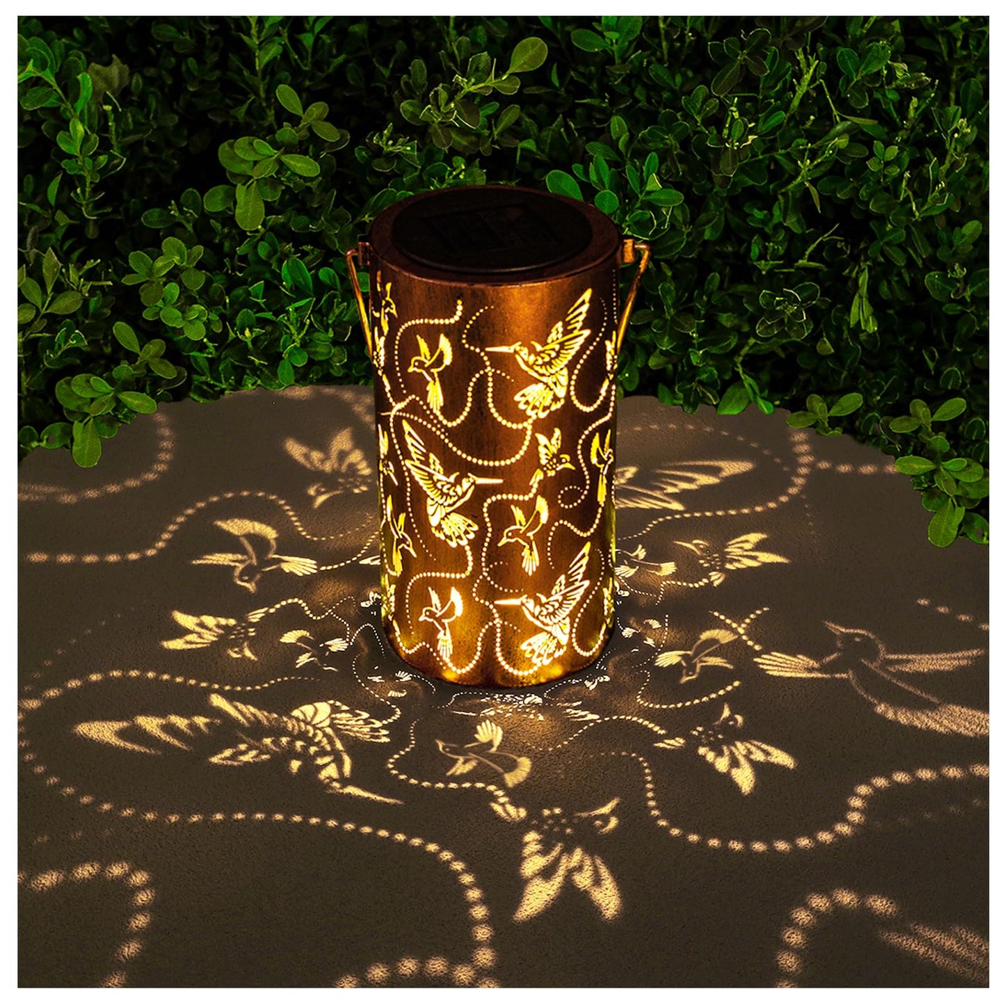 Solar Lanterns Outdoor Waterproof Butterfly Garden Decor Birthday Gifts for Women Mom Grandma, Hanging Solar Lights Metal Lantern Decoration Outside for Yard, Patio, Backyard, Porch