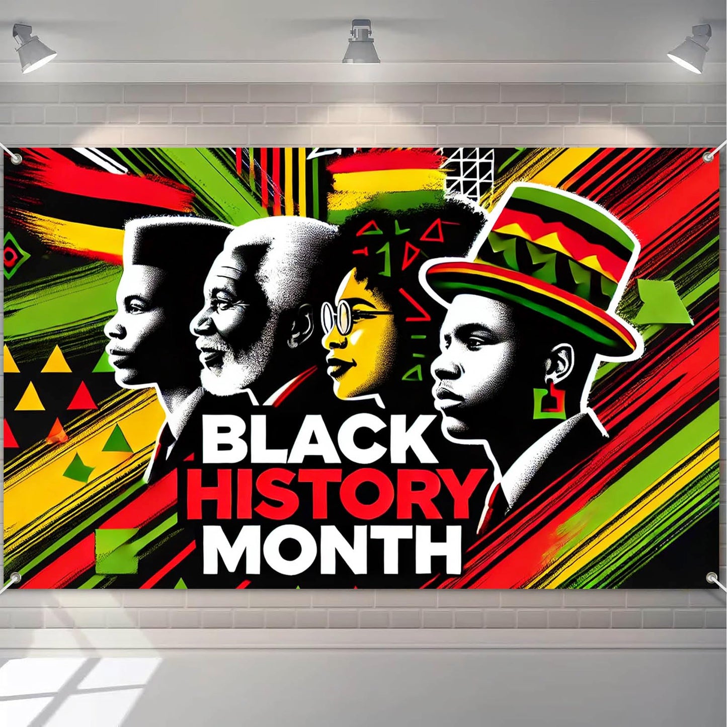 HOMETITUTE Black History Banner African Culture Power Decorations 71 x 43 Inch BST326H