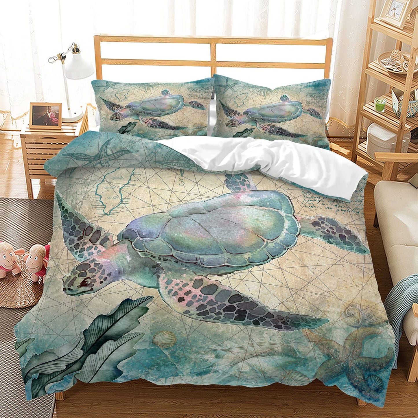 CVHOUSE Deer Hunting Duvet Cover Full Size,American Flag Bedding Set,Deer Theme Comforter for Boys Kids Teens,1 2 Pillowcases 3 Piece Full 79'x89' BST220