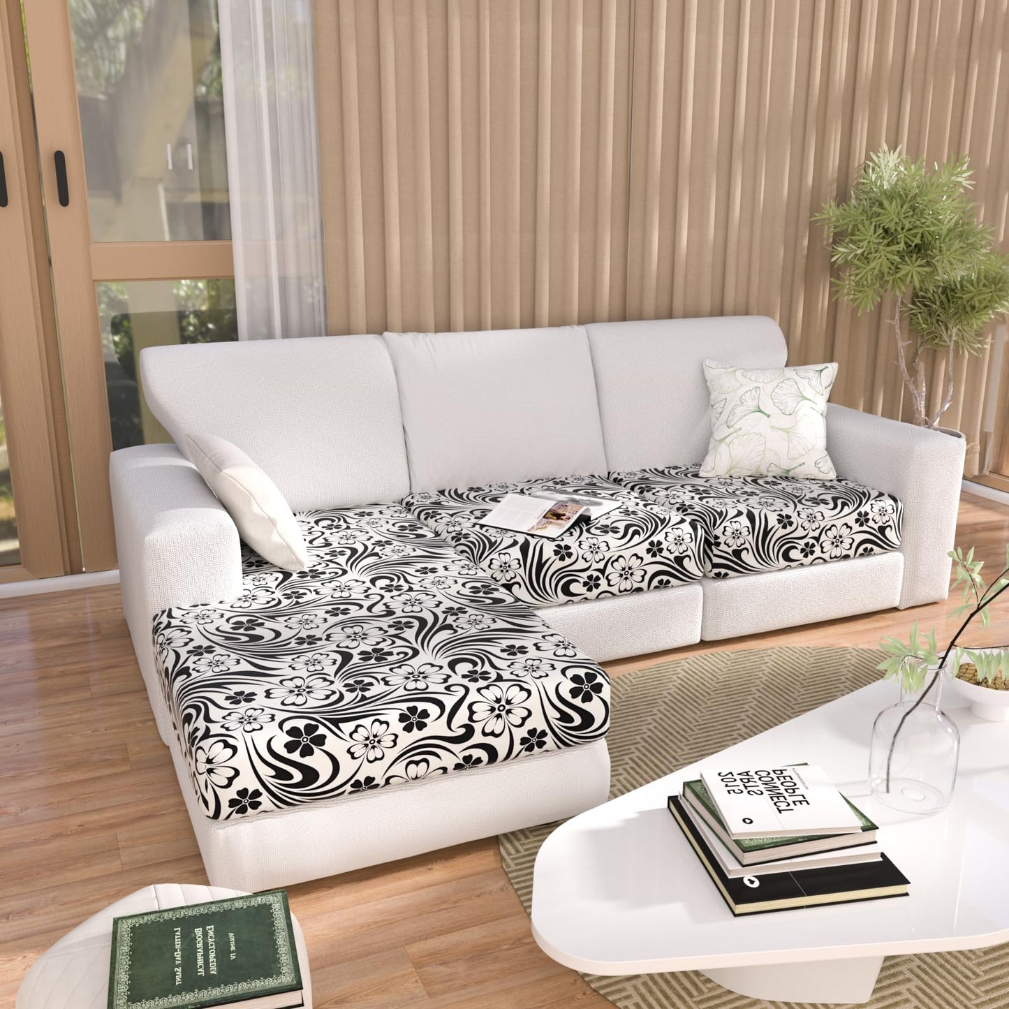 Stretch Couch Cushion Covers for Individual Sofa Seat Cushion,Washable Slipcover for Chair Loveseat Sofa,Furniture Protector Cushion Sofa Cover(Backrest or Seat) BST326H