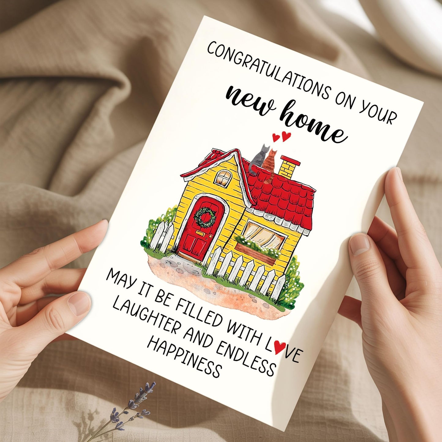Congrats on Your New Home Housewarming Greeting with Gold Lettering and Key Design, Funny Congratulations Gift for New Homeowners, First-Time Buyers, Friends, Neighbors, Real Estate Clients Single 5.3''x8'' with Envelope BST326L
