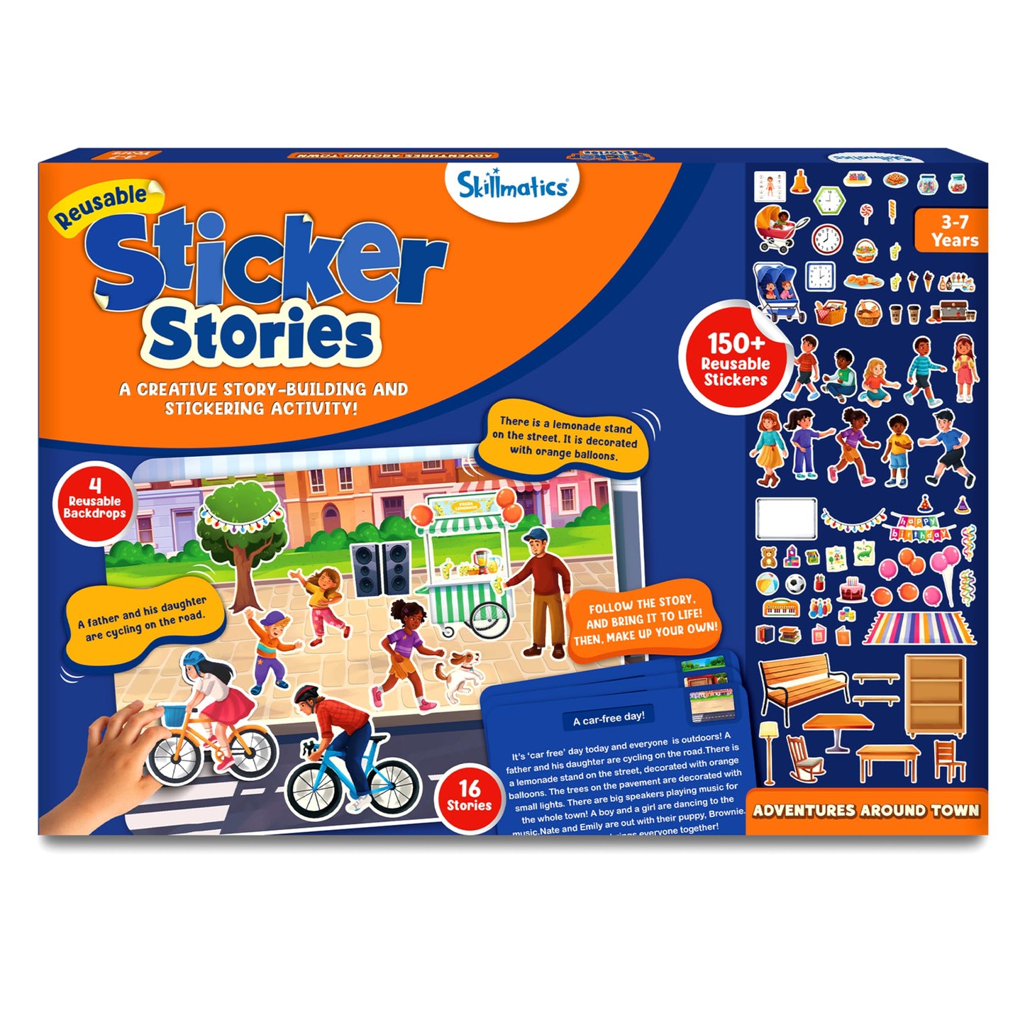 Skillmatics Activity Kit - Creative Storytelling & Skill Building with 150+ Reusable Stickers N3233