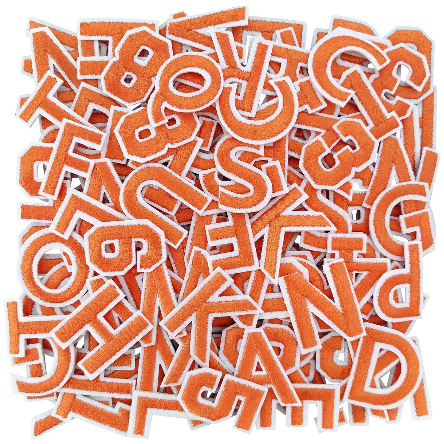 72Pcs Iron on Number and Letter Patches, Numbers 0-9, Letters A-Z Embroidered Applique Patches for Clothes, Skirts, Hats, Socks - Black BST220