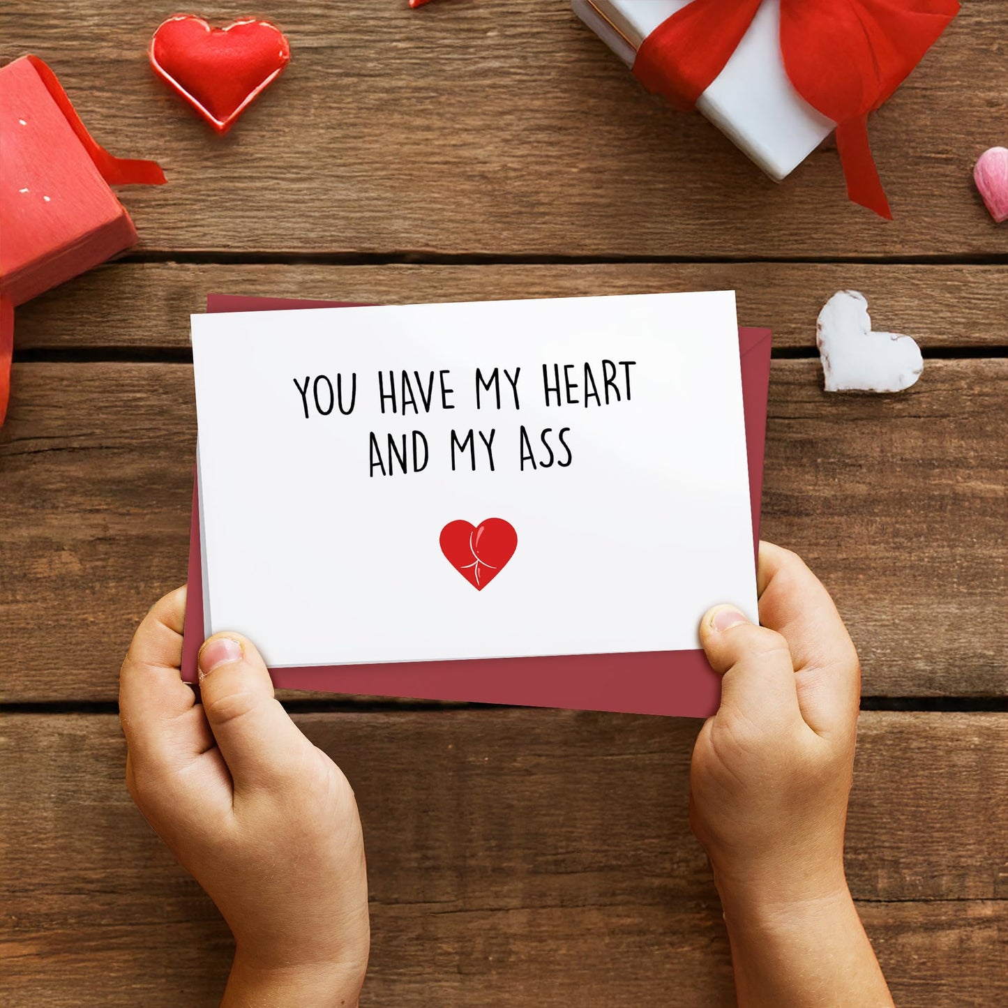 Pawzity Valentines Gifts for Him, Boyfriend, Bf, Husband, Men - Funny Valentines Card for Him - Anniversary, Birthday Gifts for Him - Single 5.3''x 8'' Funny Card with Envelope for Boyfriend, Husband WN420