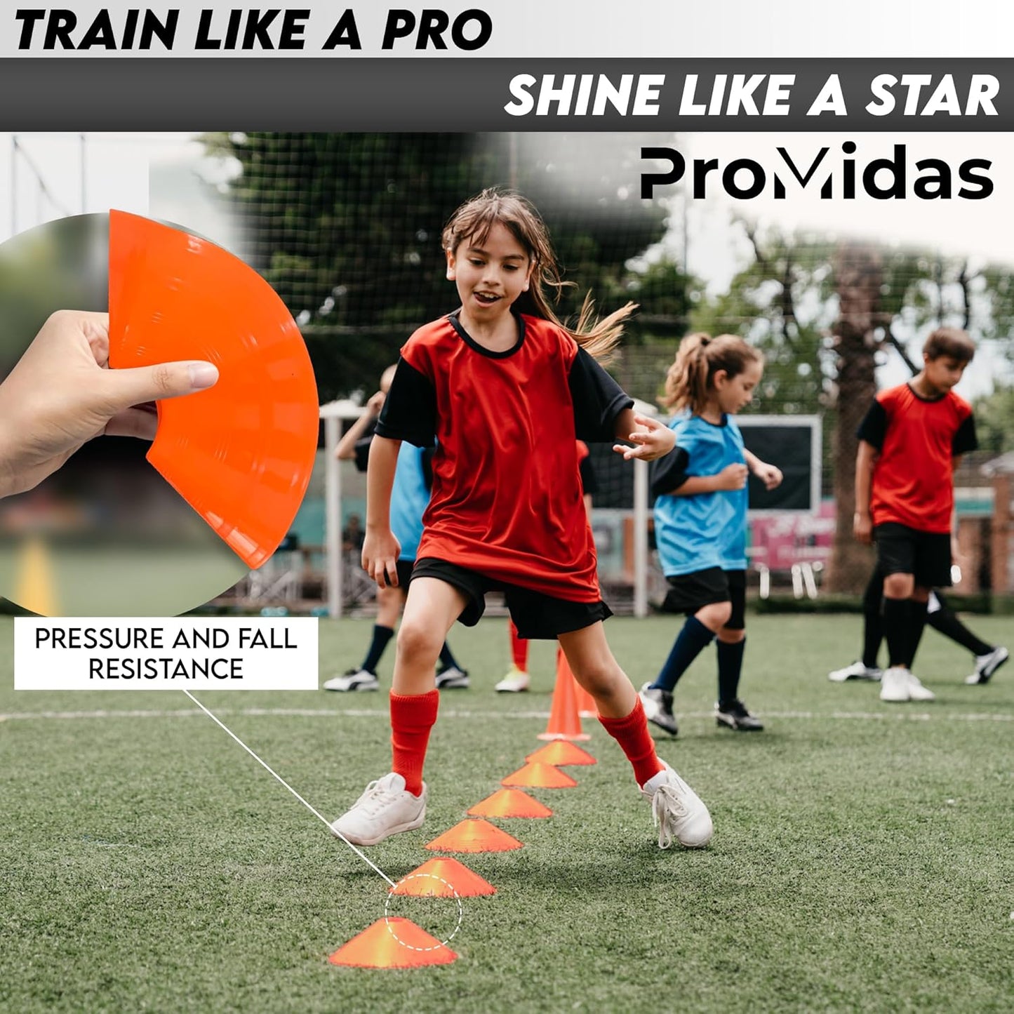 ProMidas Disc Soccer Cones for Training Kids 100