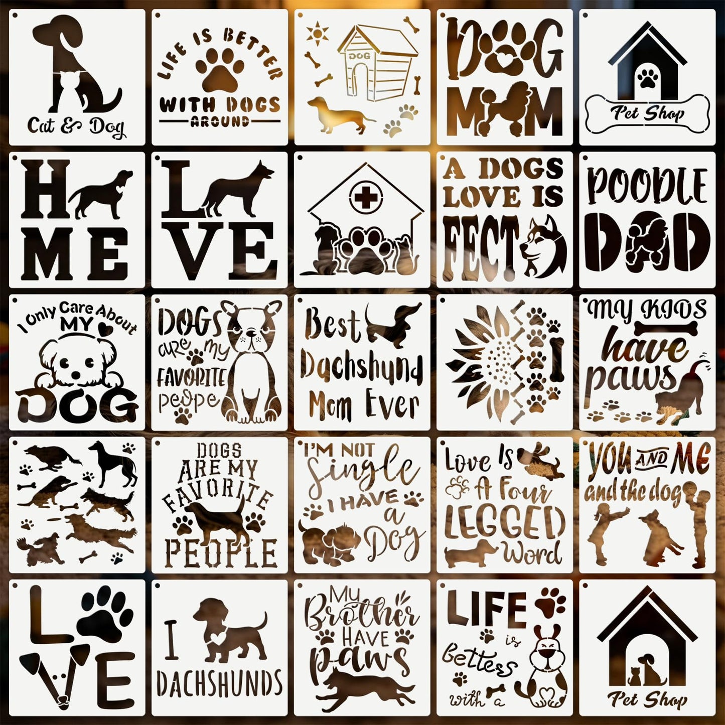 Letter Stencils for Crafts Reusable 42Pcs Number Stencils(5 Inch Font) | DIY Art Painting Stencil Furniture Decor Kit for Wood Embroidery Wall Silk Screen Journaling BST202