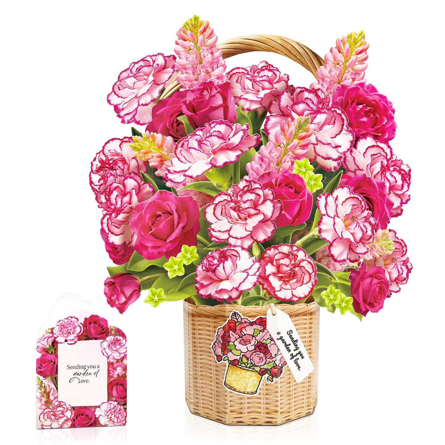 Pop Up Greeting Cards, Dahlia Paper Flower Bouquets | Birthday,Mother's Day, Thank You, Get Well, Anniversary,Include Note Card & Envelope WN420