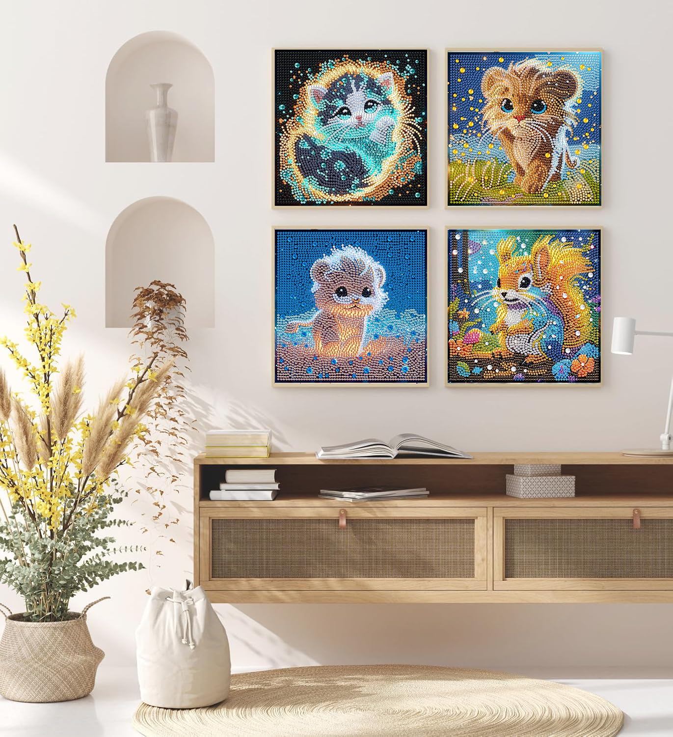 AIBOERL Cherry Diamond Art Kits for Adults,Cherry 5D Diamond Painting Kits for Adults Beginners,DIY Full Round Drill Diamond Dot Painting Gem Art Kits for Adult, Home Wall Decor 12x16Inch BST220