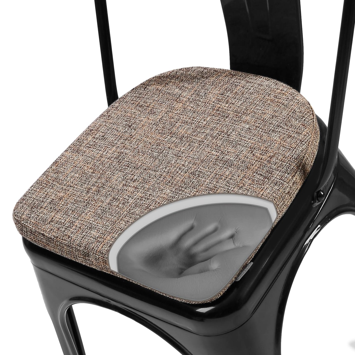 SINOSSO Memory Foam Bar Stool Cushions 4 Pcs, Modern Interwoven Style Magnetic Small Chair Pads Use for Cafe Bistro Stackable Metal Stool (Square, Red, 4) BST220