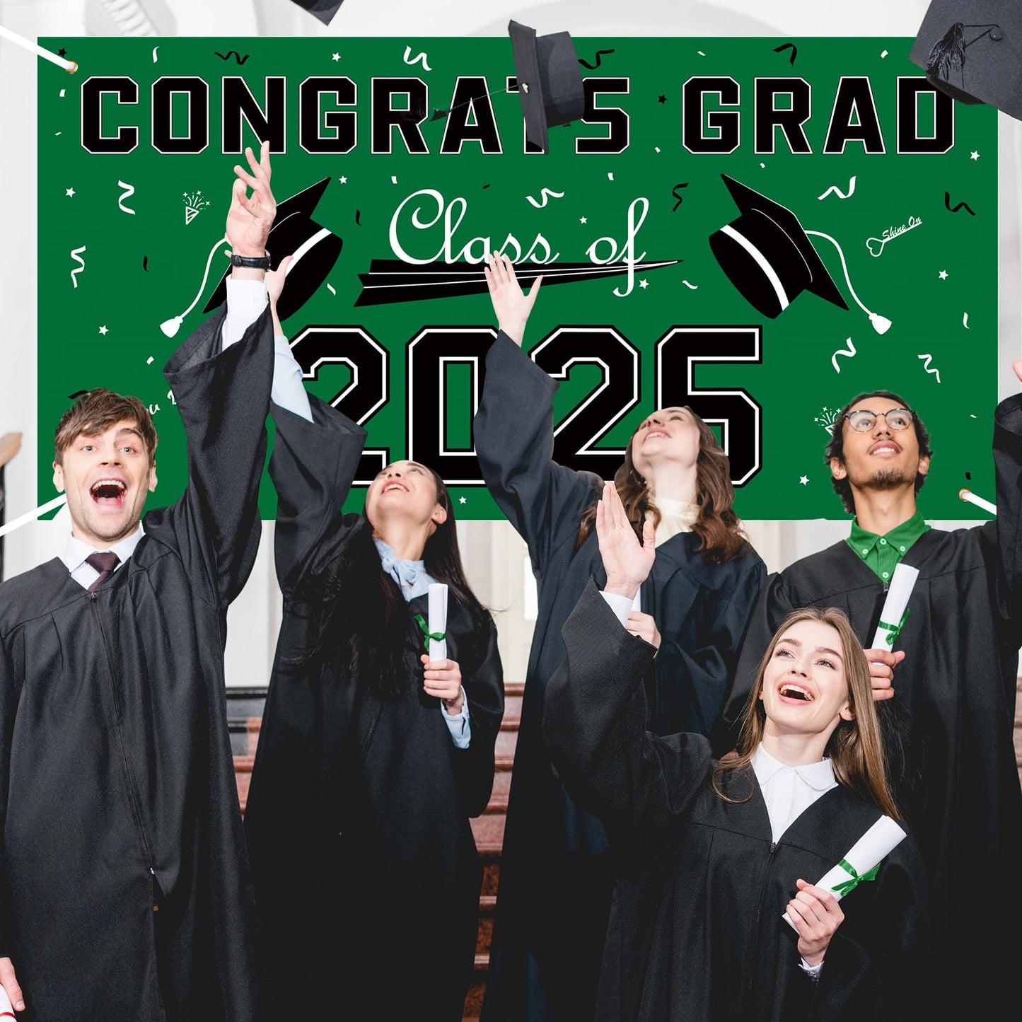 Graduation Decorations 2026 2027 - Red Polyester Graduation Backdrop - Graduation Party Decorations - Congrats Grad Banner - Graduation Decorations Class of 2026,Graduation Party Favors Supplies Yard Sign WN420