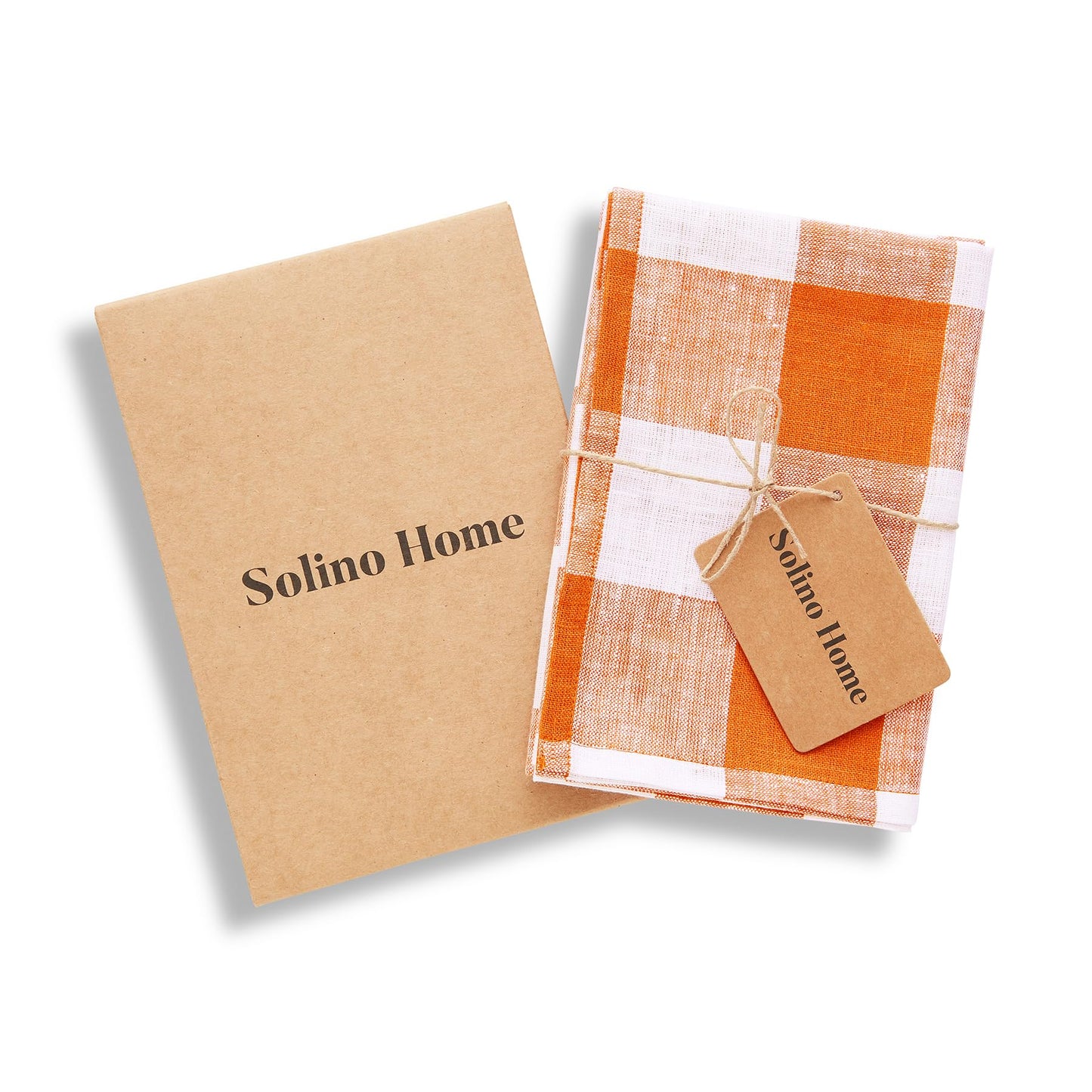 Solino Home 100% Linen Tea Towels Blue Bell Check, 16.5 x 26.5 in, Set of 2 | Buffalo Check Tea Towels absorbent and quick drying; buffalo checkered weave, mitered corners; Pure Linen; OEKO-TEX Certified BST326SOLH