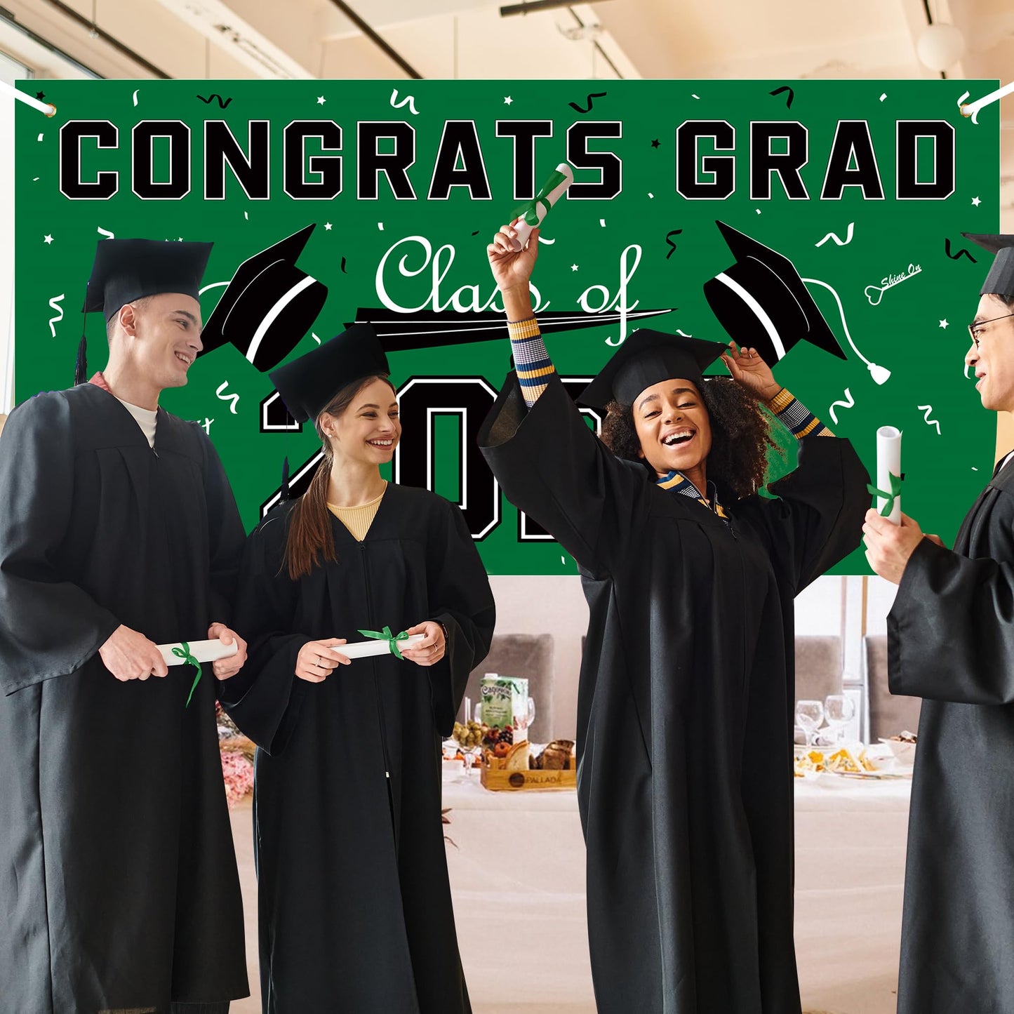 Graduation Decorations 2026 2027 - Red Polyester Graduation Backdrop - Graduation Party Decorations - Congrats Grad Banner - Graduation Decorations Class of 2026,Graduation Party Favors Supplies Yard Sign WN420