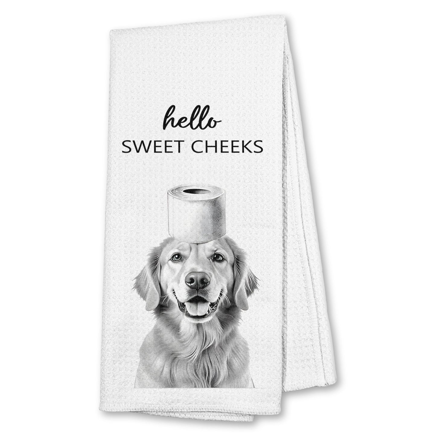 Funny Bear Bathroom Hand Towels Set of 2, Hello Sweet Bear Bathroom Decor, Funny Wild Animal Hand Towels for Washroom Restroom Decor, 16x24 Inch BST326L